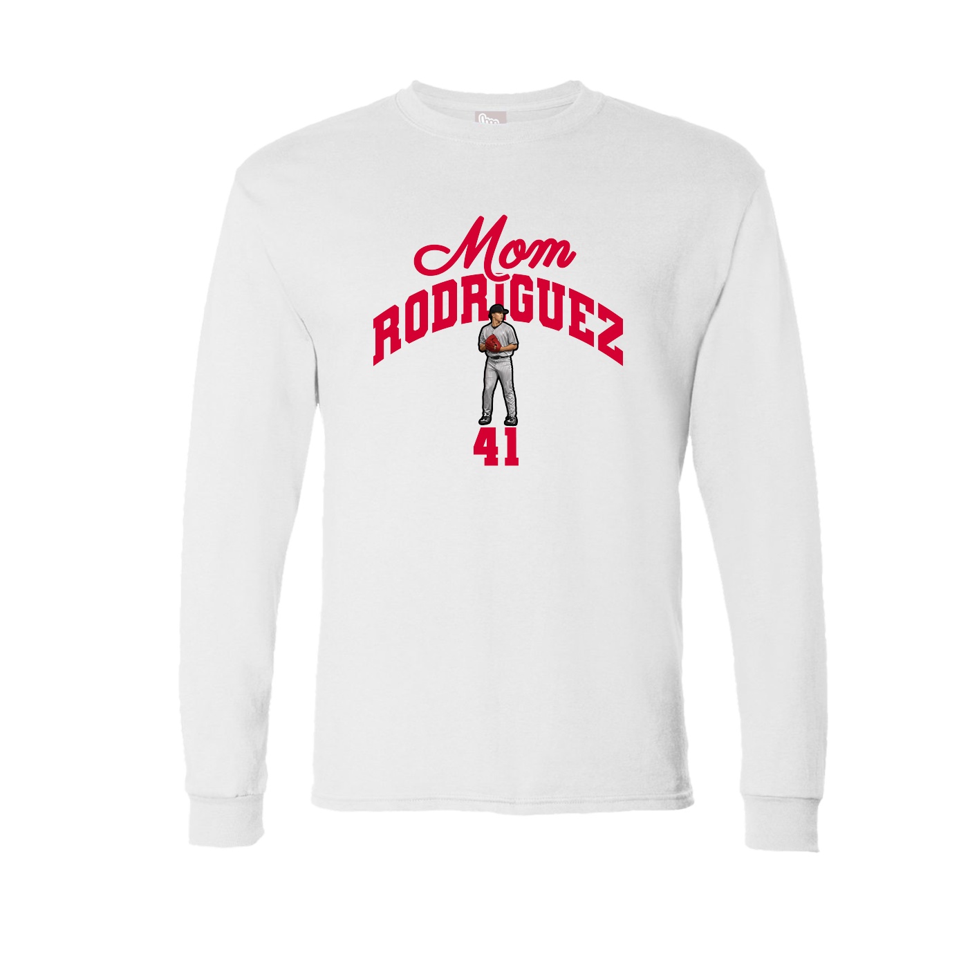 Long Sleeve Tee — Mothers Day Arch in White