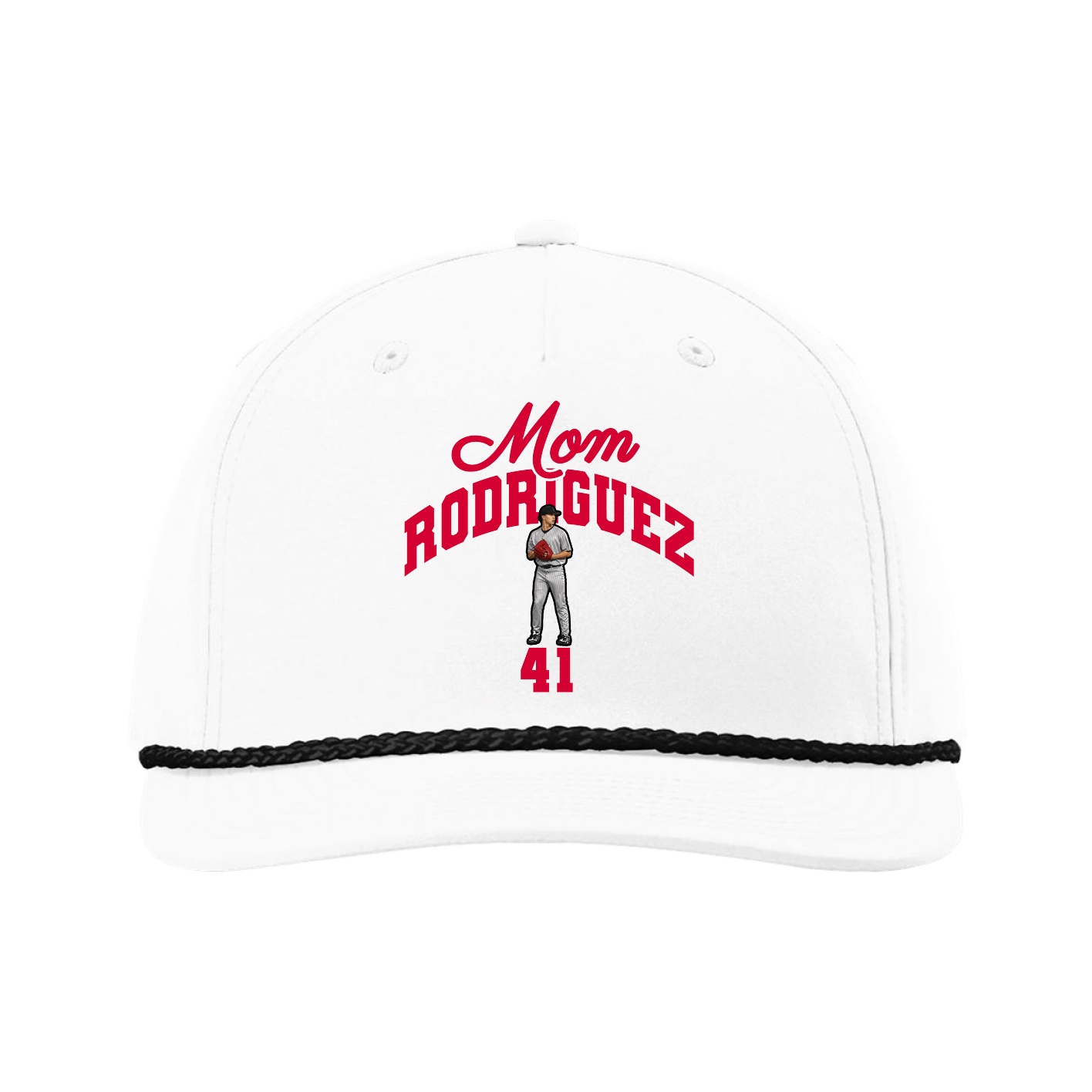 Five-Panel Classic Rope Cap — Mothers Day Arch in White