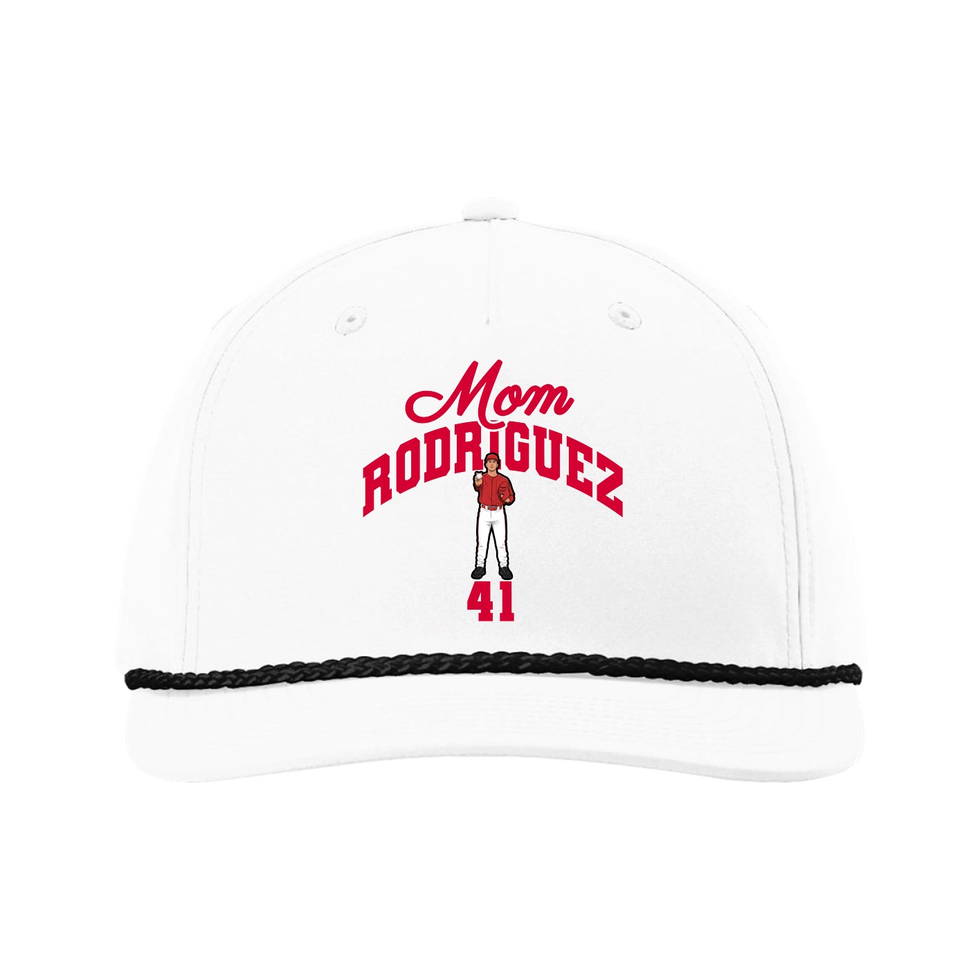 Five-Panel Classic Rope Cap — Mothers Day Arch in White