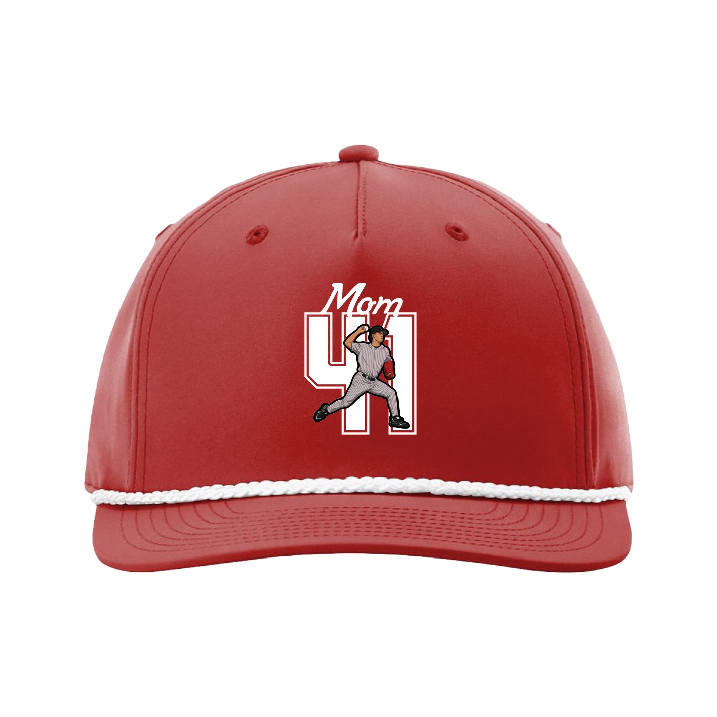 Five-Panel Classic Rope Cap — Mothers Day Shirsey in Red