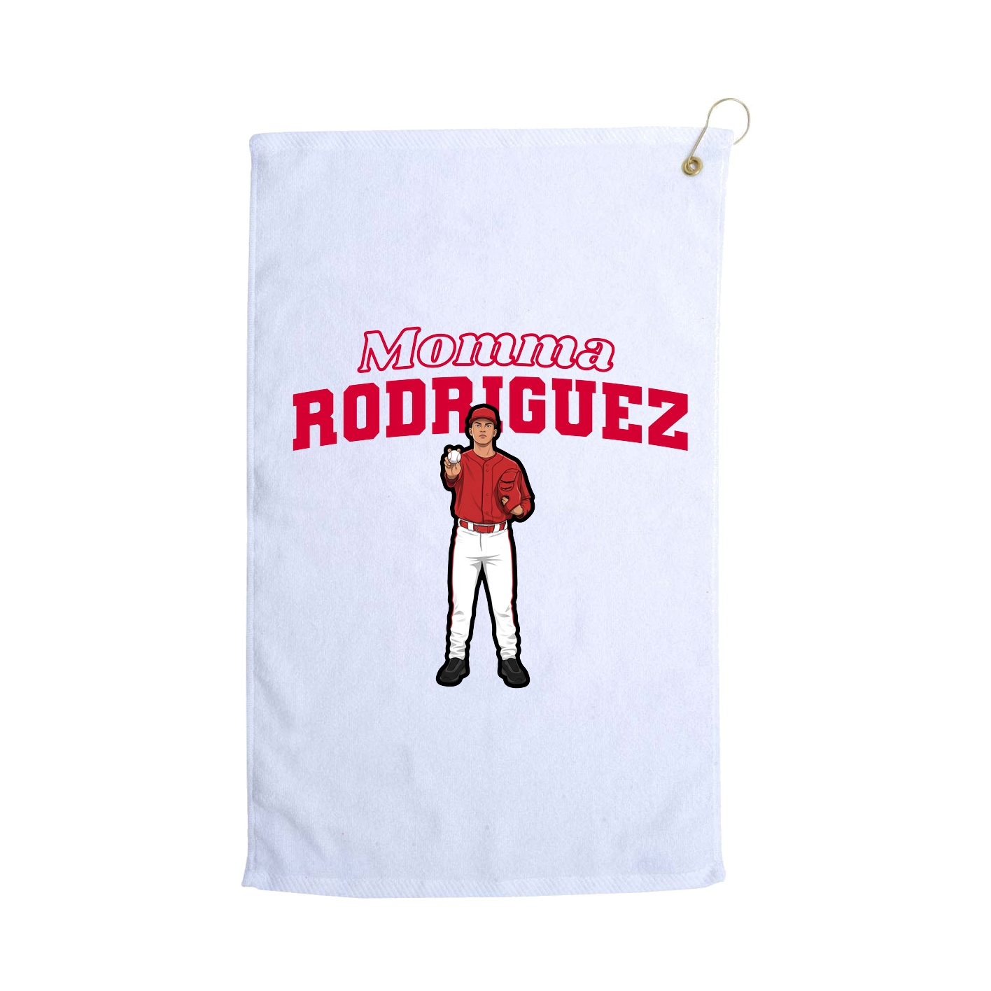 Golf Towel — Mothers Day Block in White
