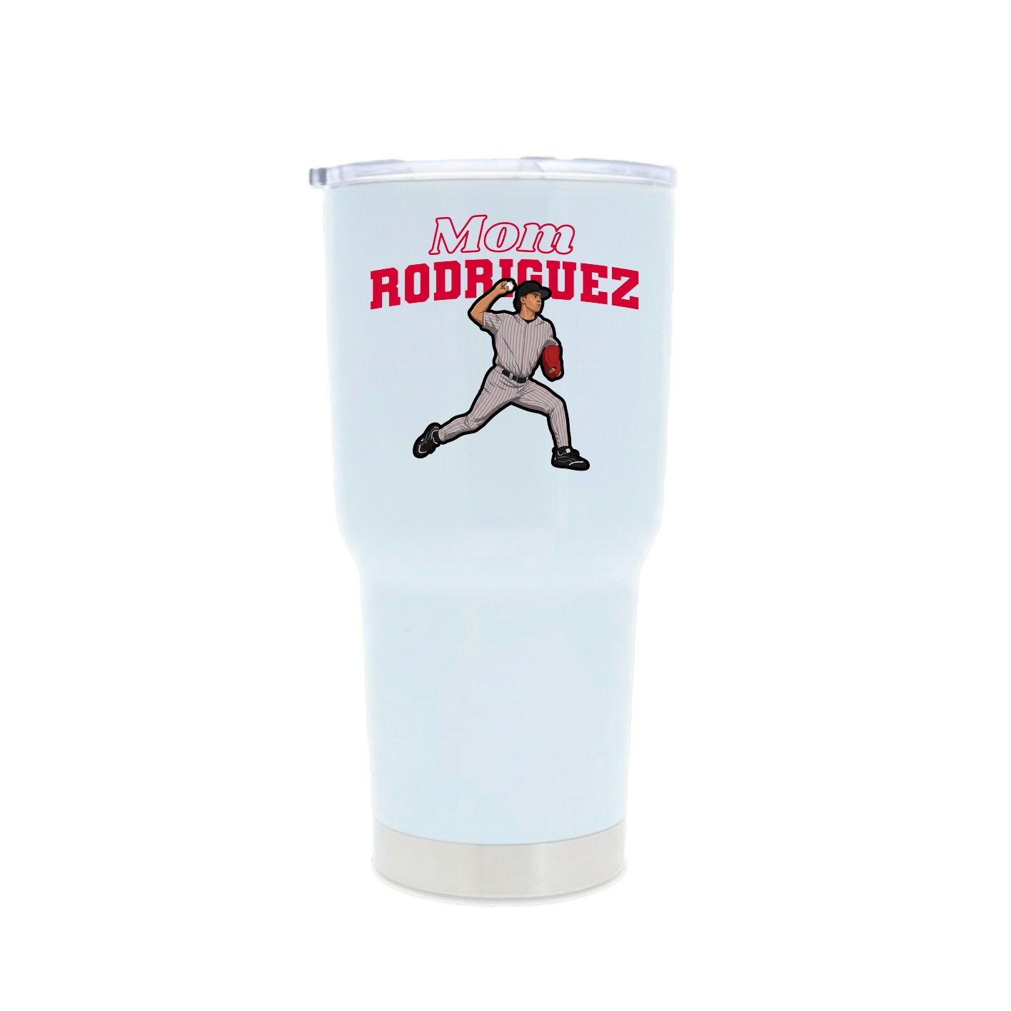 30oz Stainless Steel Tumbler — Mothers Day Block in White