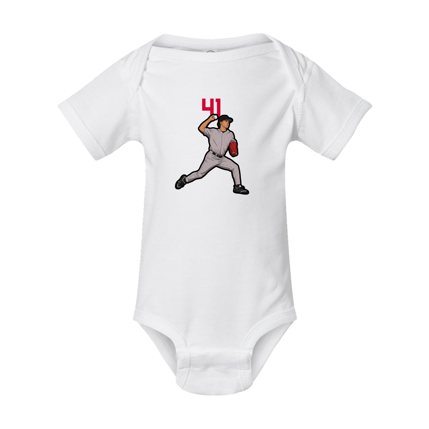 Baby Onesie — Number Top in White