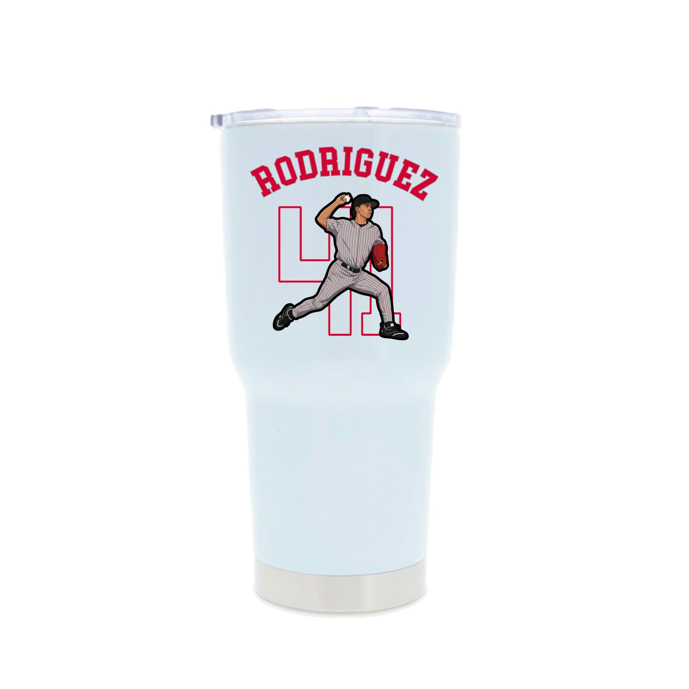 30oz Stainless Steel Tumbler — Shirsey Arch in White