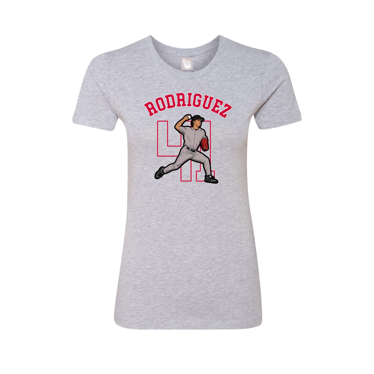 Fitted Women's Tee — Shirsey Arch in Grey