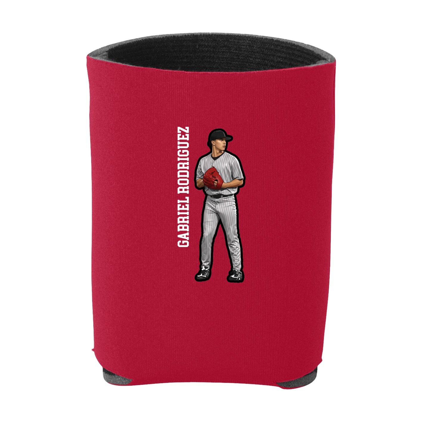 Can Holder — Name Vertical in Red