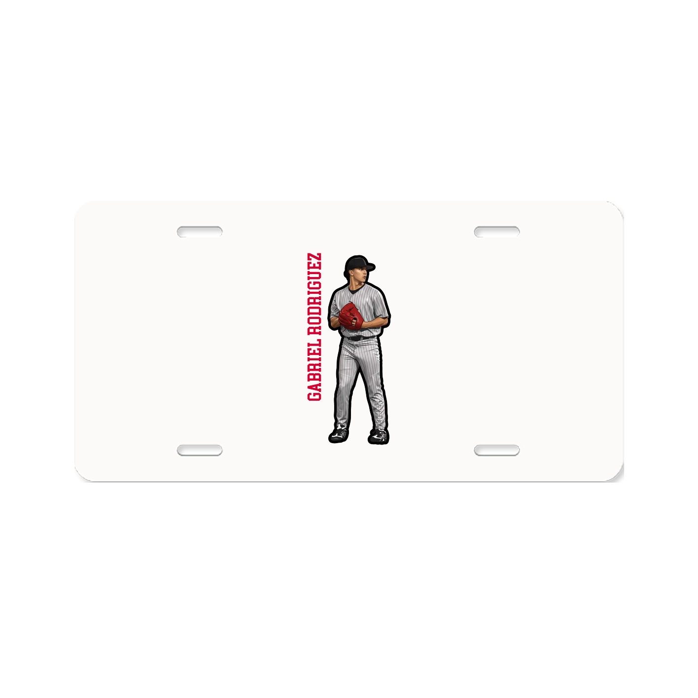 License Plate — Name Vertical in Classic