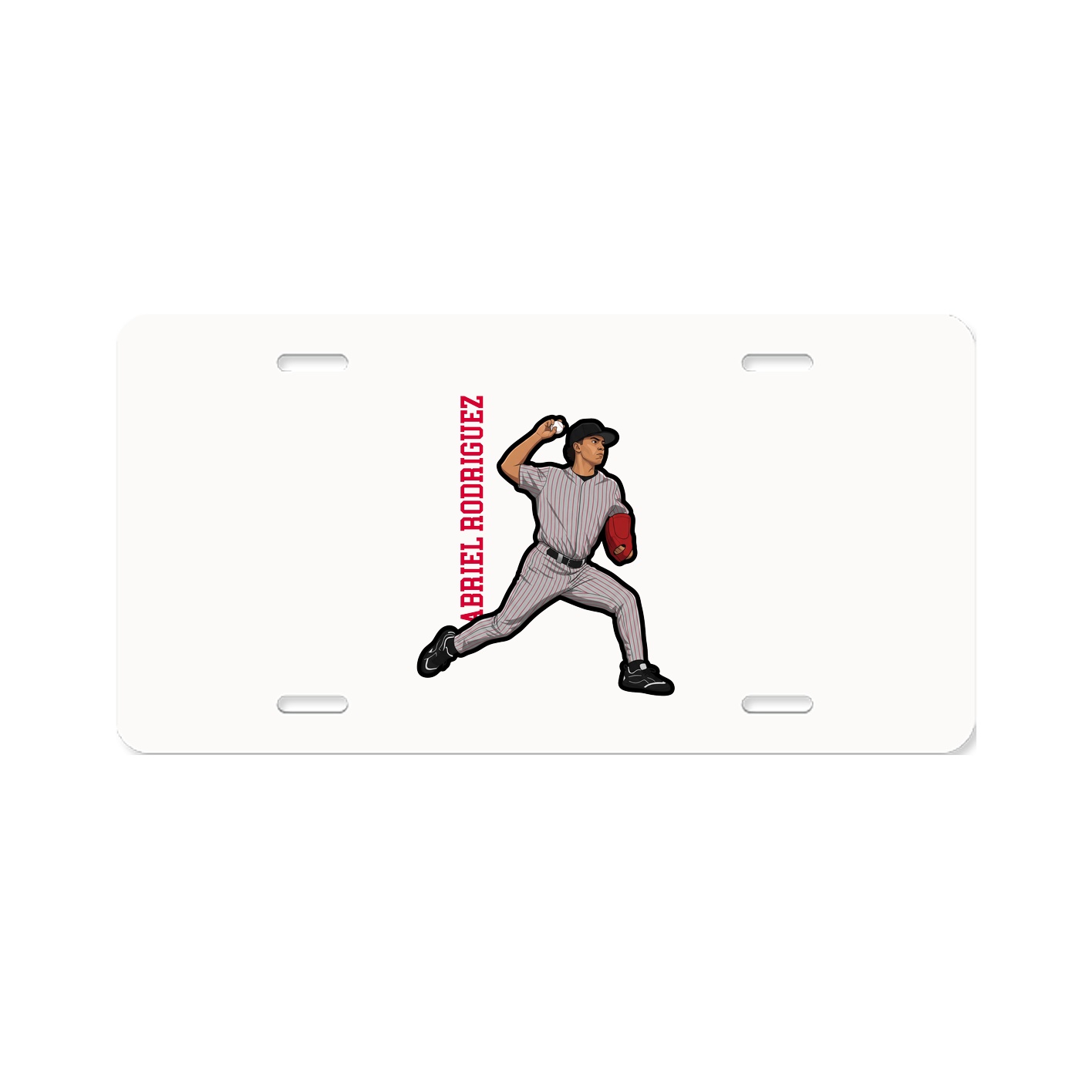 License Plate — Name Vertical in Classic