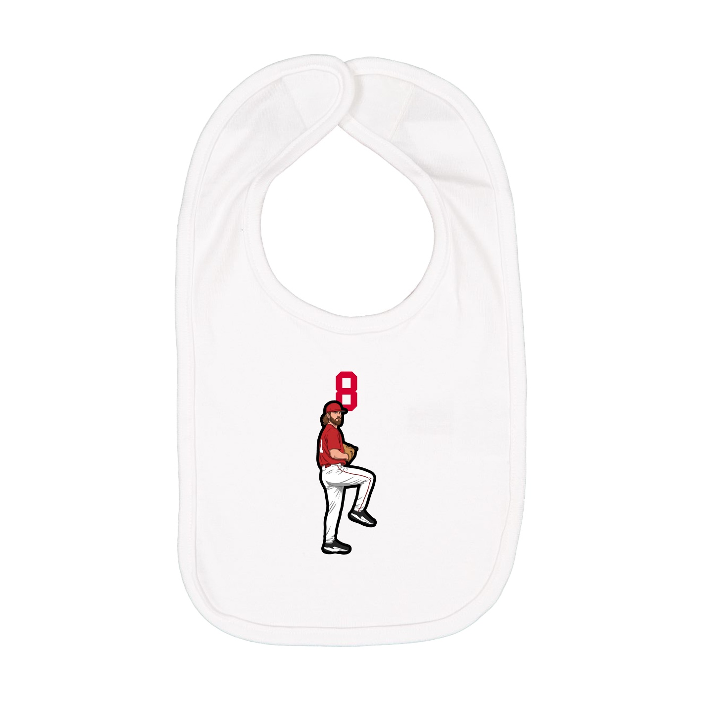 Infant Bib — Number Top in White