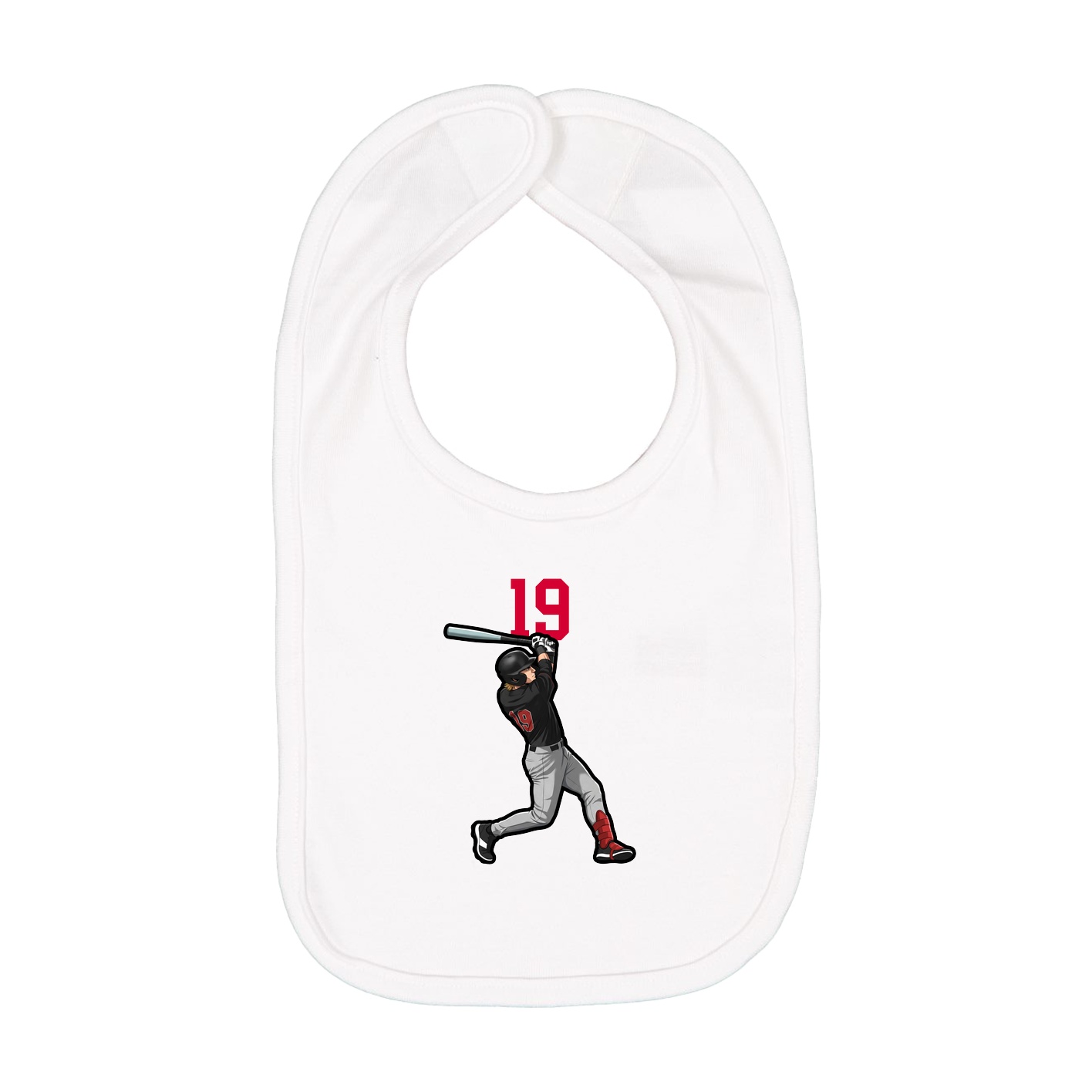 Infant Bib — Number Top in White
