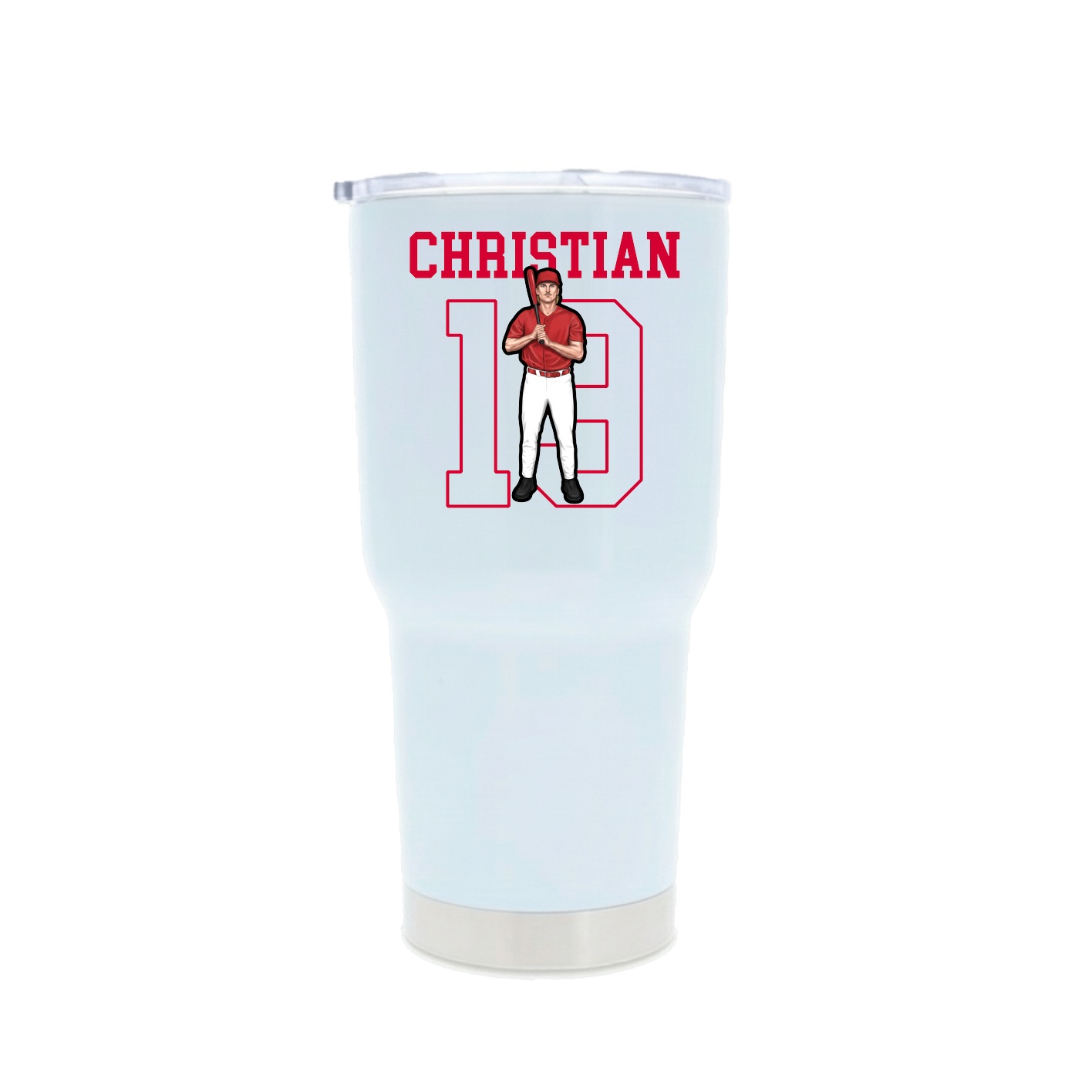 30oz Stainless Steel Tumbler — Shirsey in White
