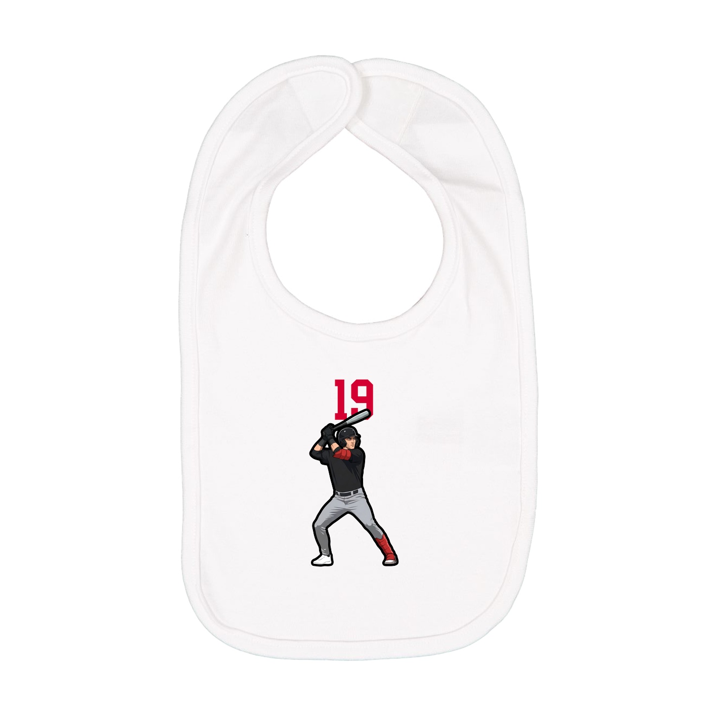 Infant Bib — Number Top in White