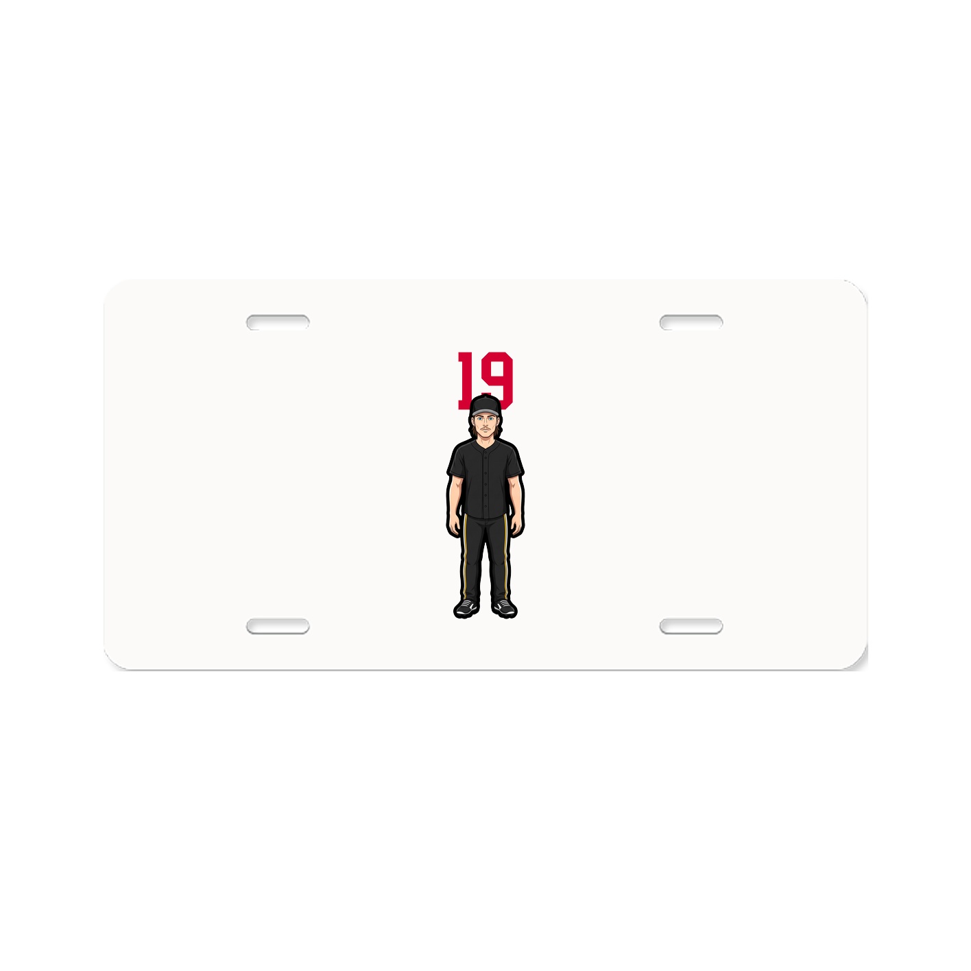 License Plate — Number Top in Classic
