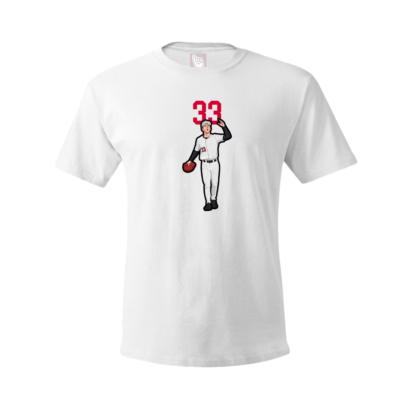 Youth Tee — Number Top in White