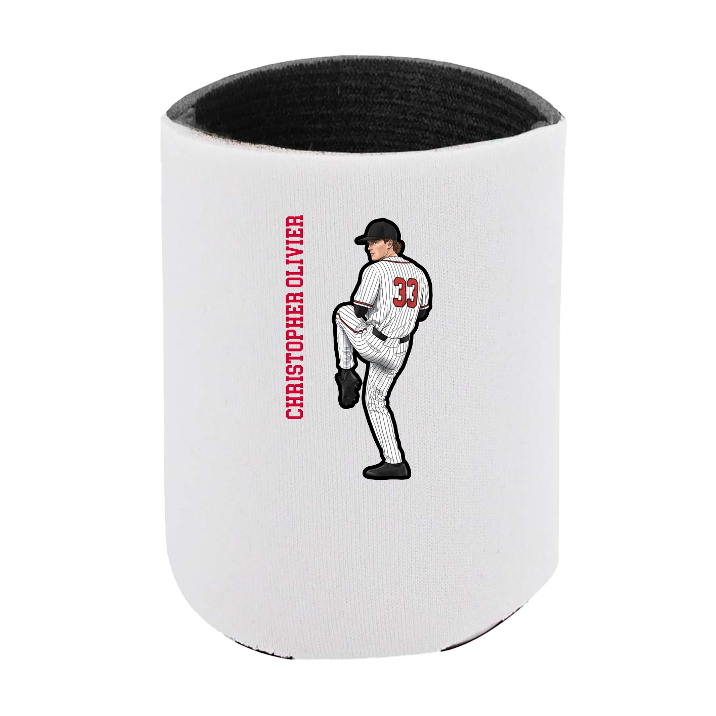 Can Holder — Name Vertical in White