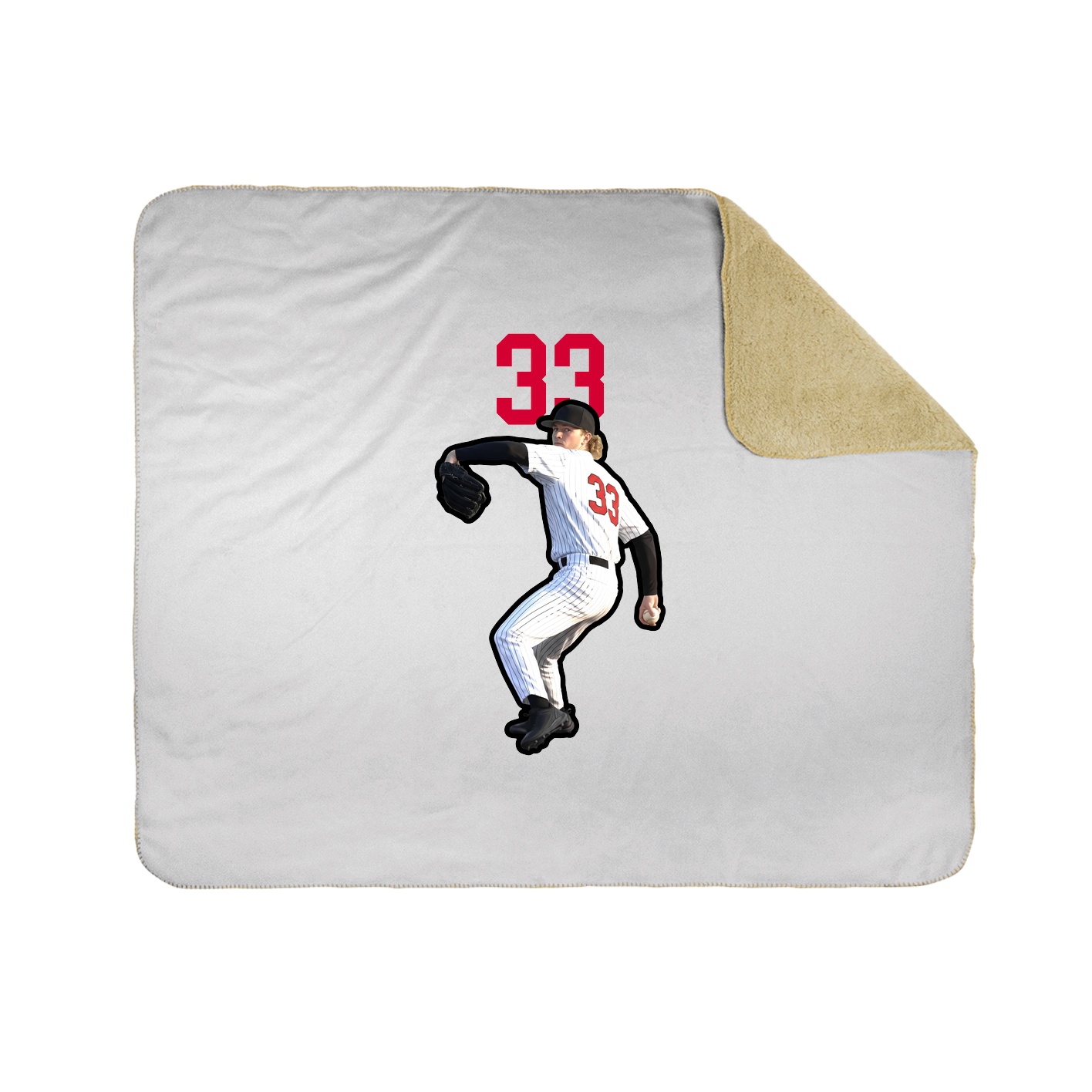 Throw Blanket — Number Top in White