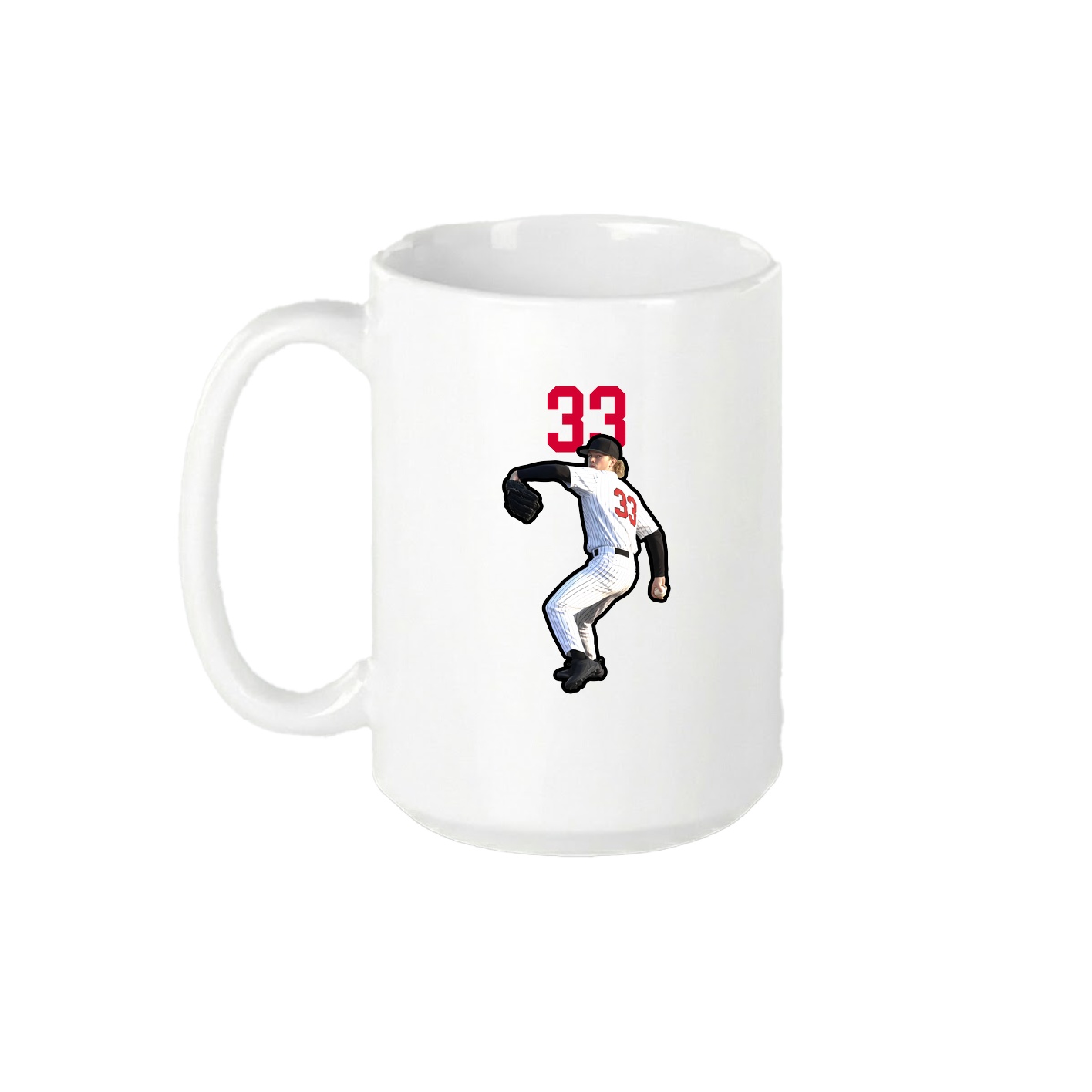 15oz Coffee Mug — Number Top in White