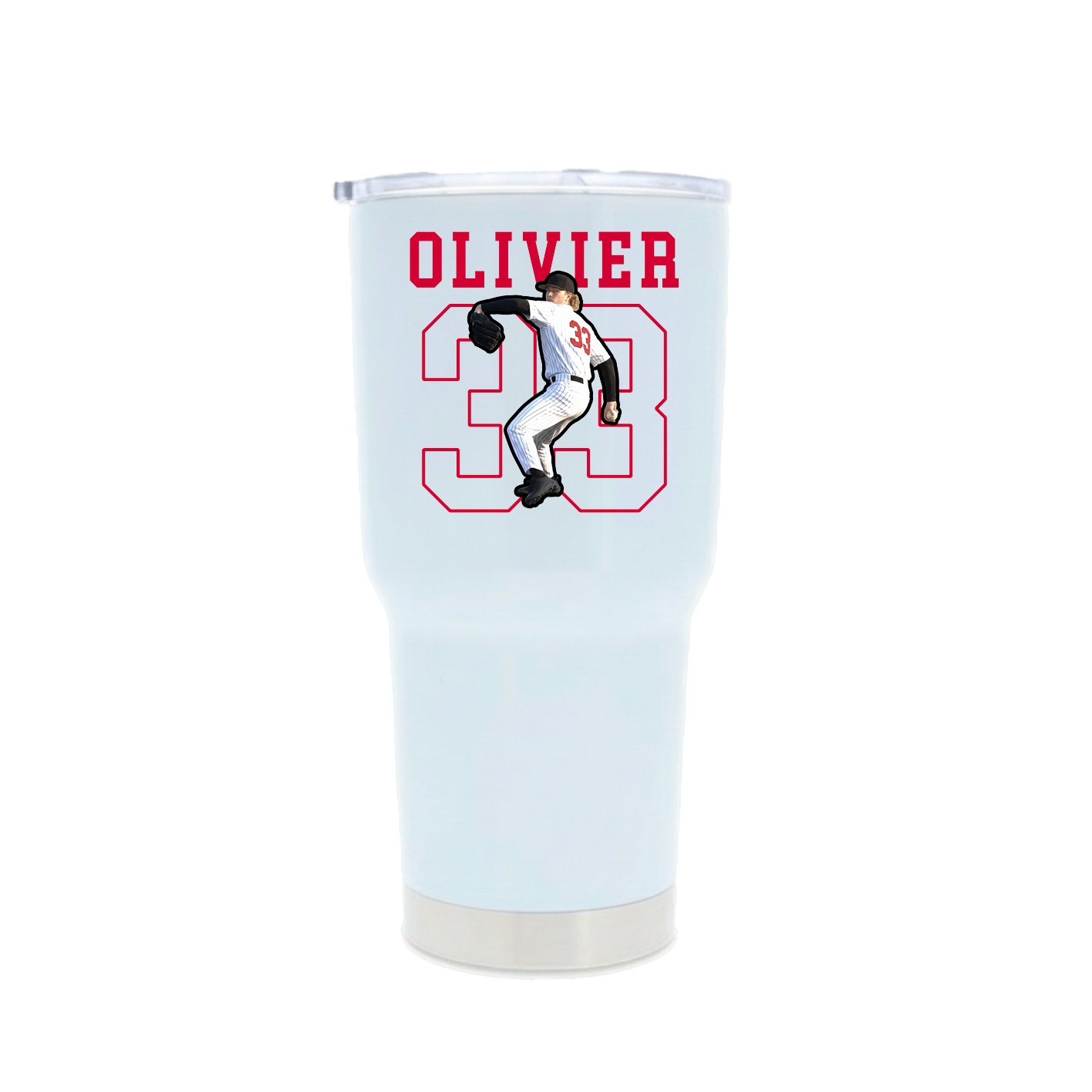 30oz Stainless Steel Tumbler — Shirsey in White