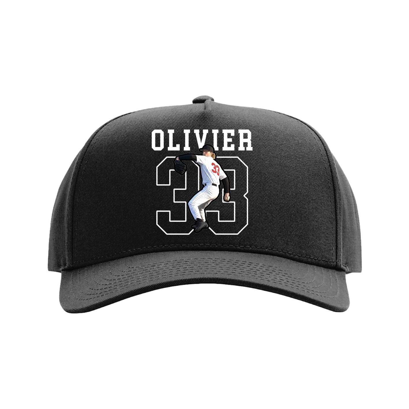 Full Fabric Five-Panel Champ Cap — Shirsey in Black