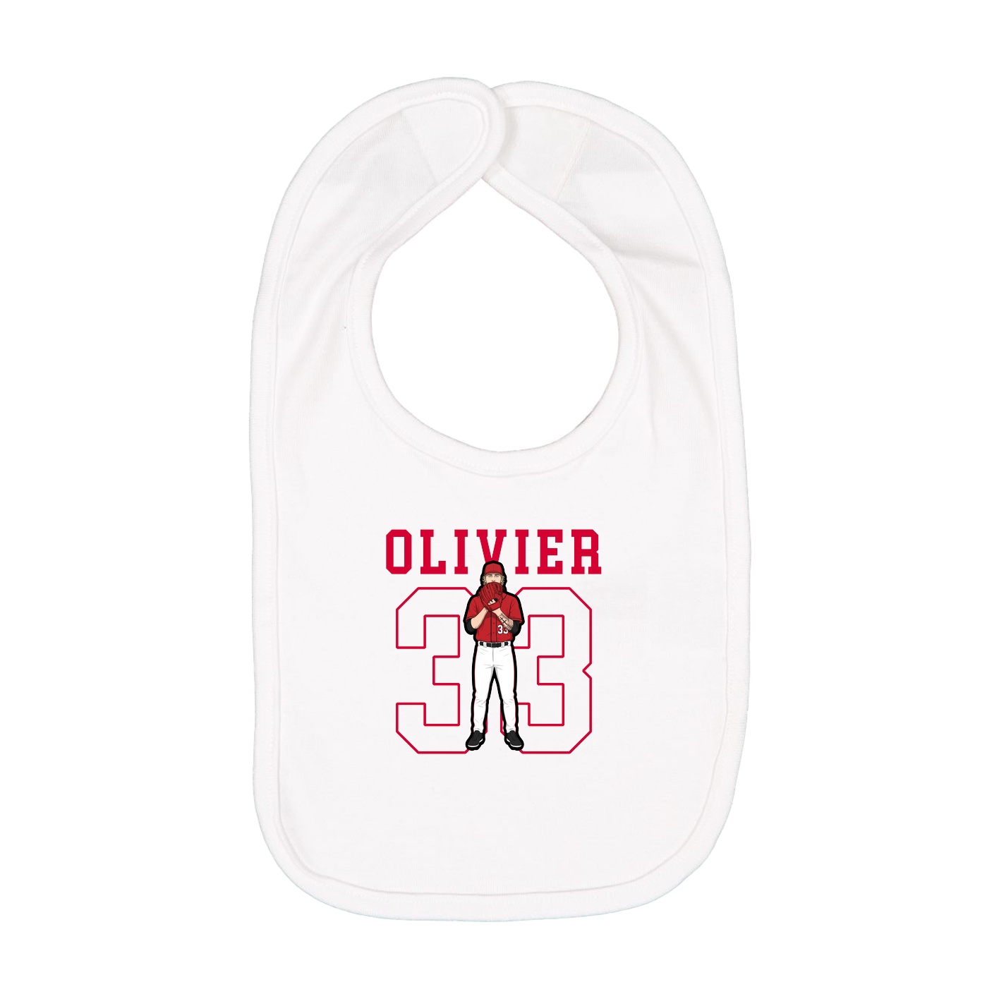 Infant Bib — Shirsey in White