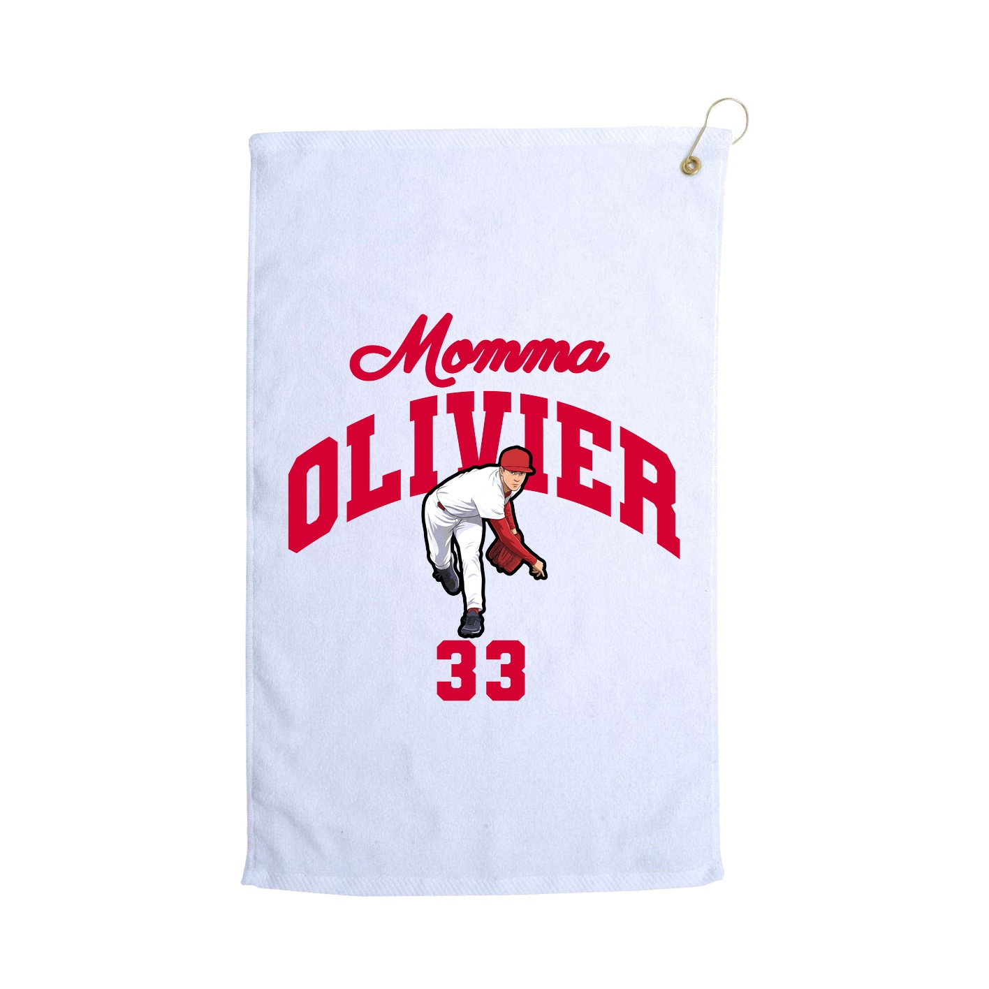 Golf Towel — Mothers Day Arch in White