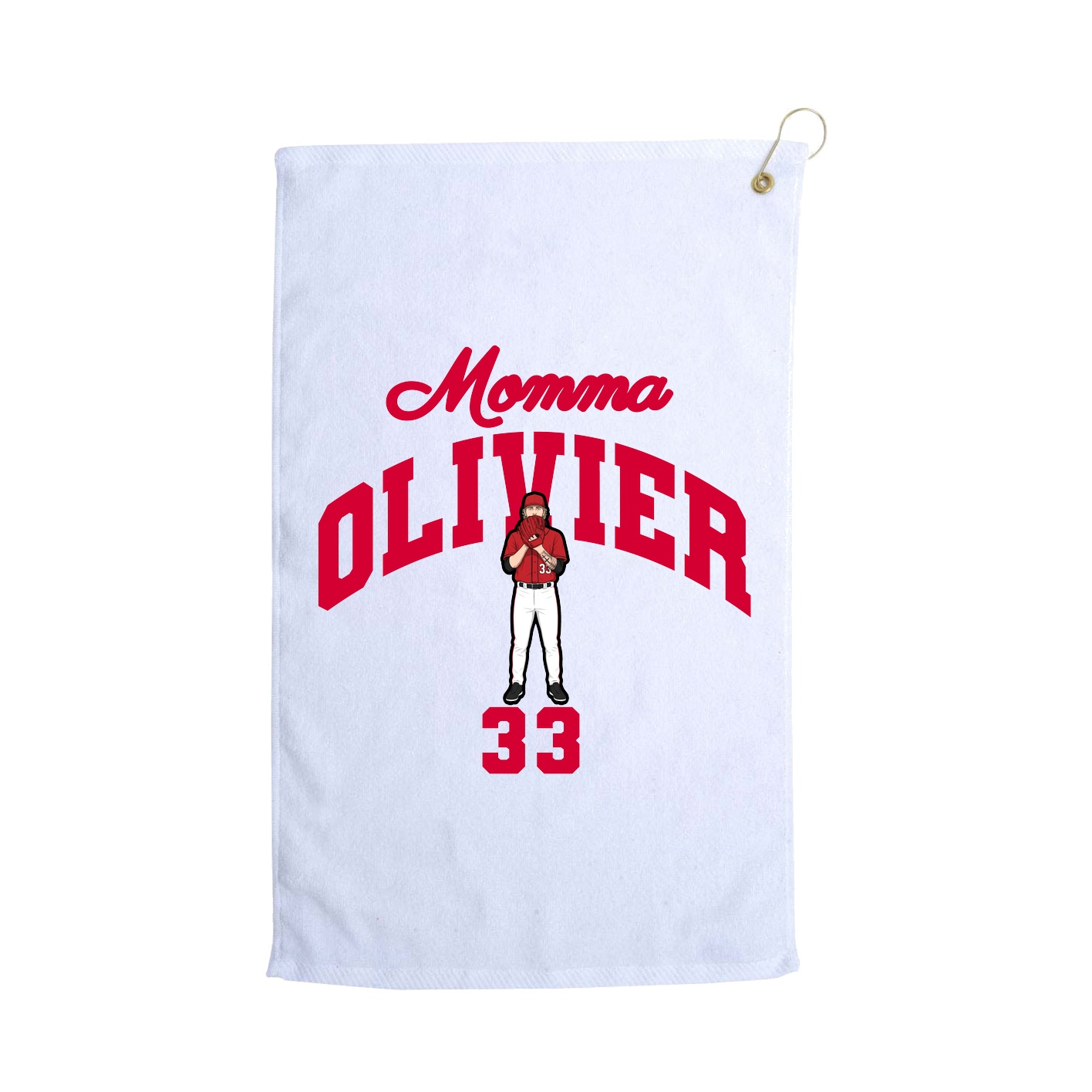 Golf Towel — Mothers Day Arch in White