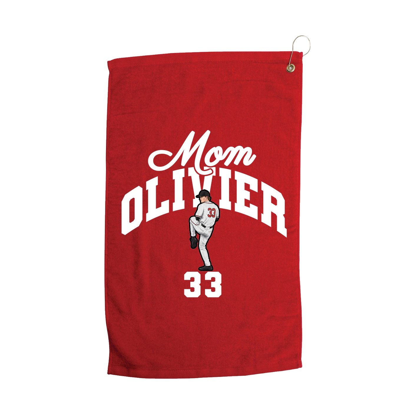 Golf Towel — Mothers Day Arch in Red