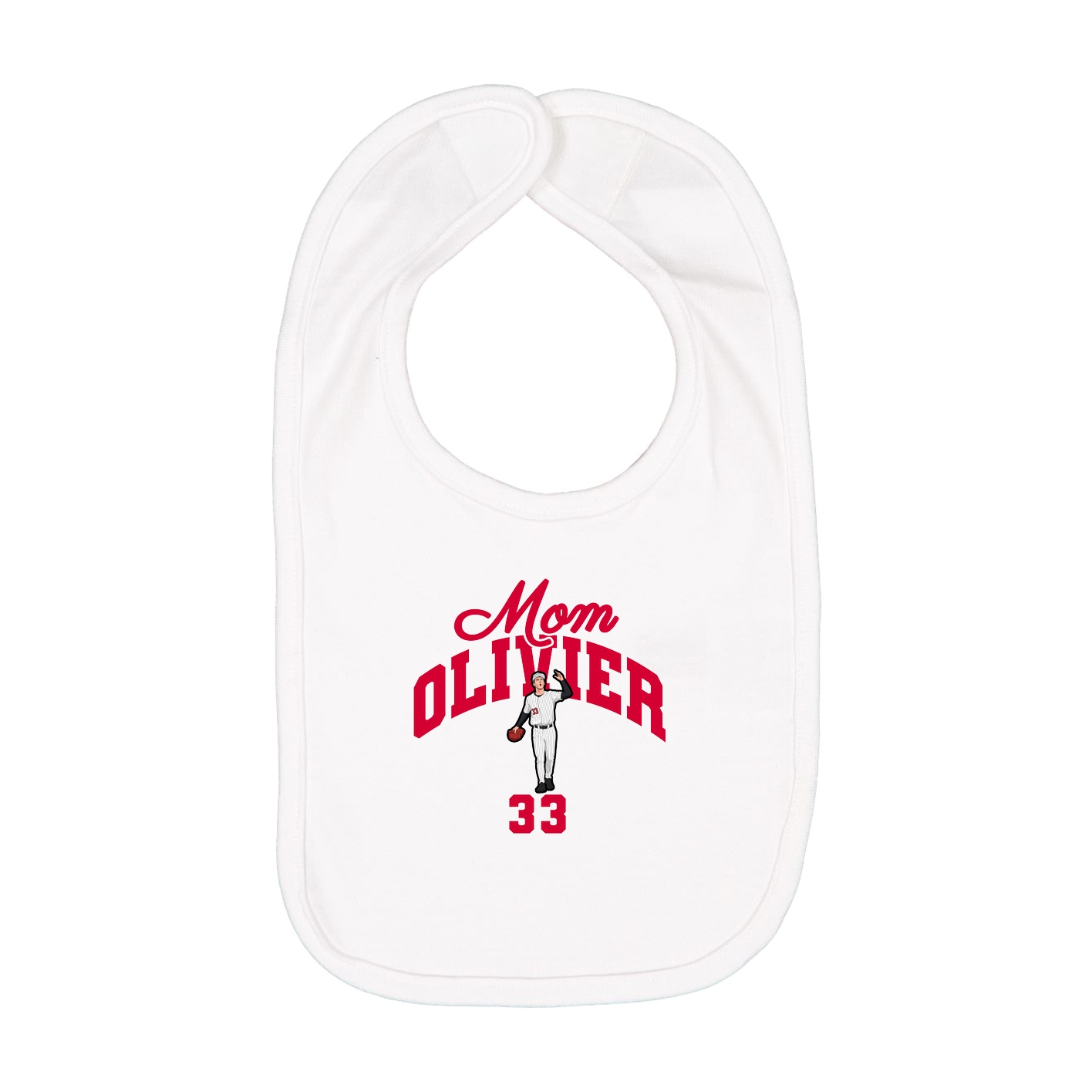Infant Bib — Mothers Day Arch in White