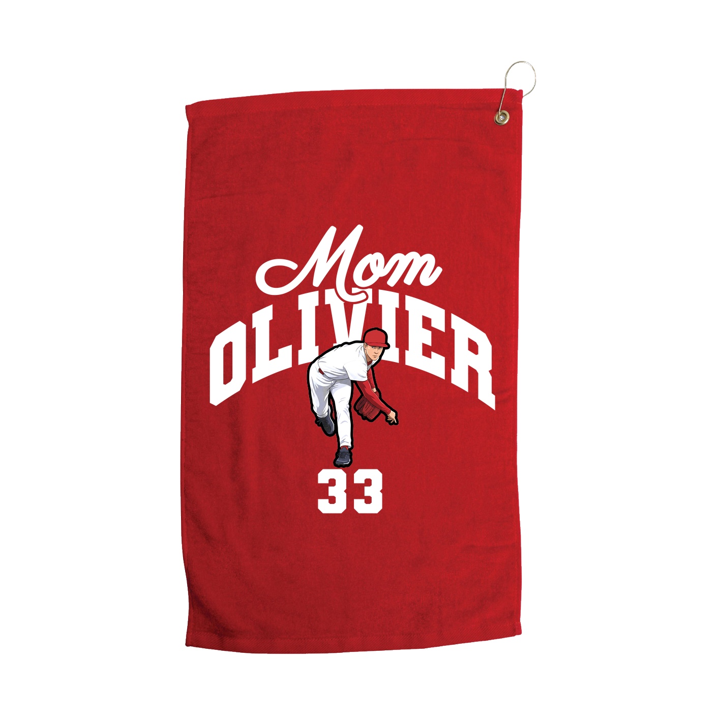 Golf Towel — Mothers Day Arch in Red