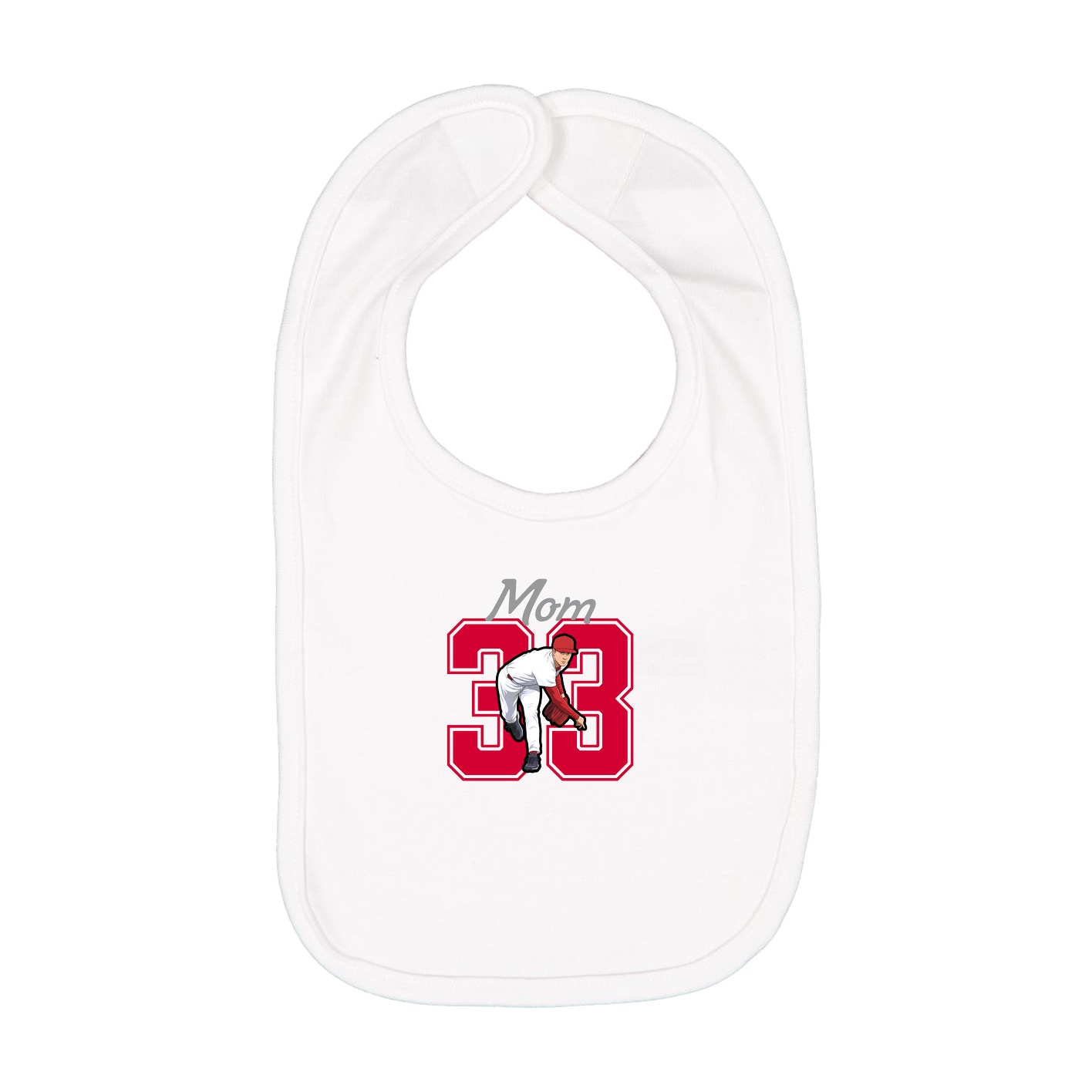 Infant Bib — Mothers Day Shirsey in White