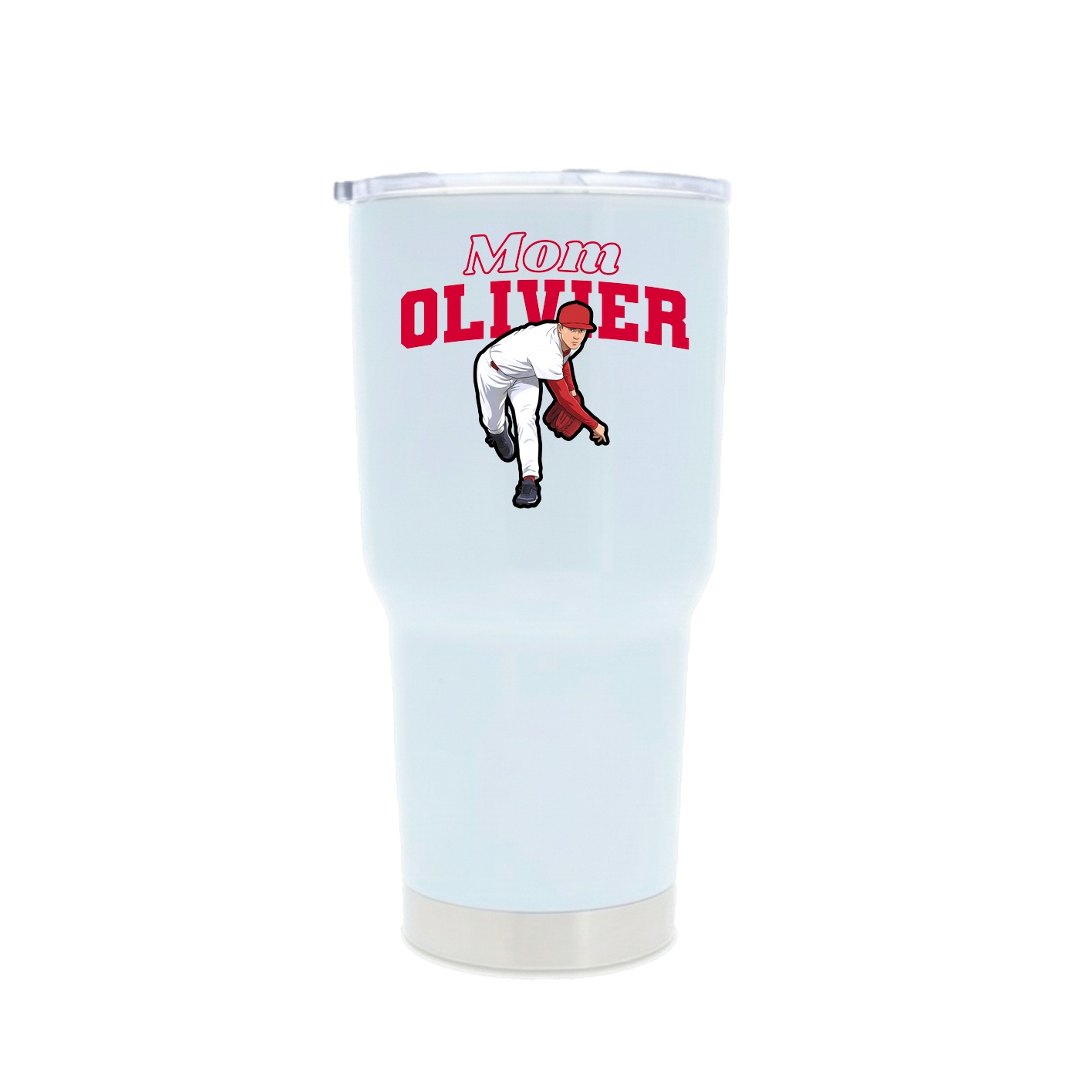 30oz Stainless Steel Tumbler — Mothers Day Block in White