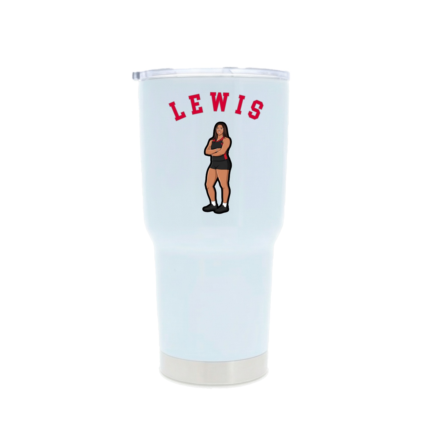 30oz Stainless Steel Tumbler — Shirsey Arch in White