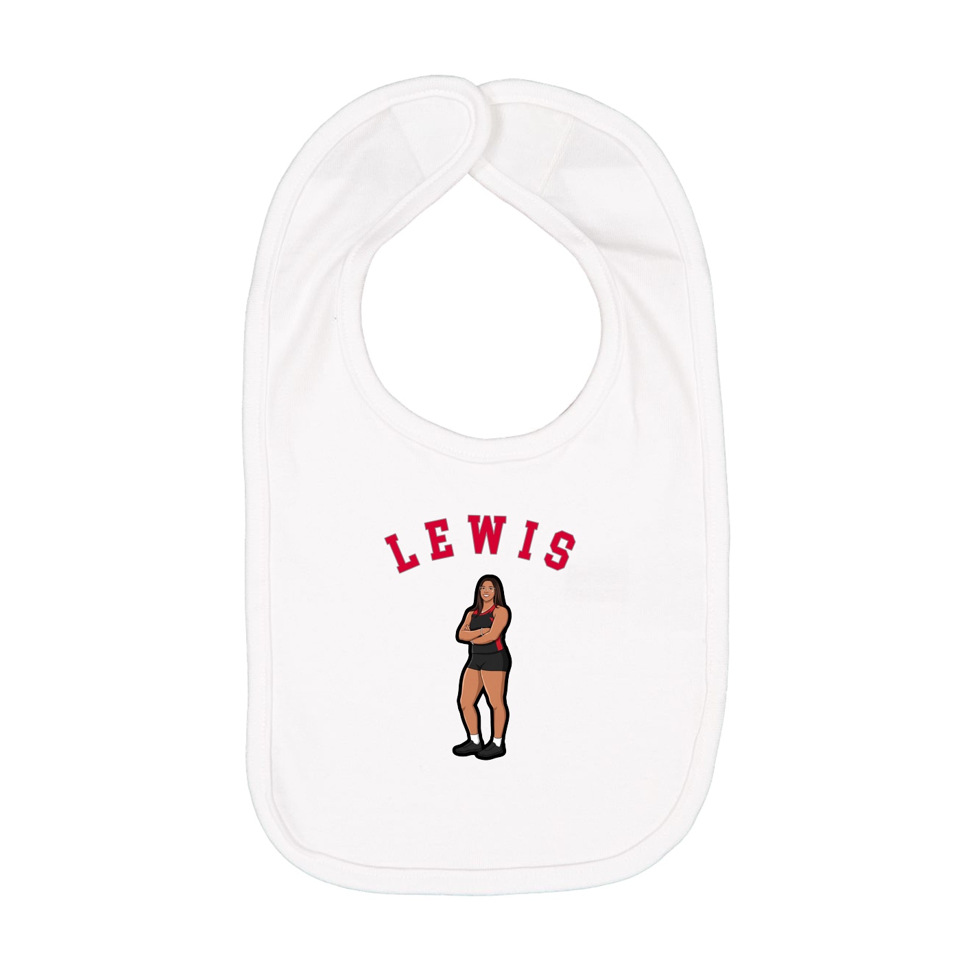 Infant Bib — Shirsey Arch in White