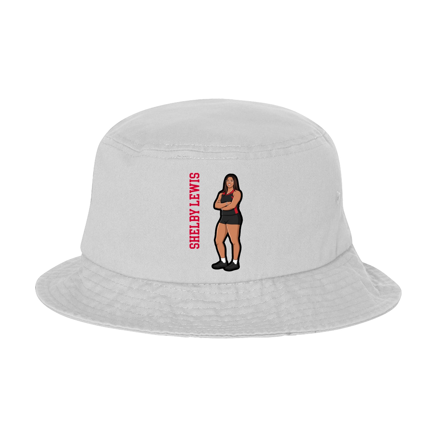 Bucket Cap — Name Vertical in White