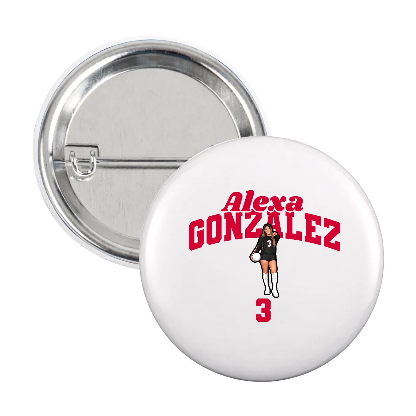 Game Day Button — Signature Arch in White