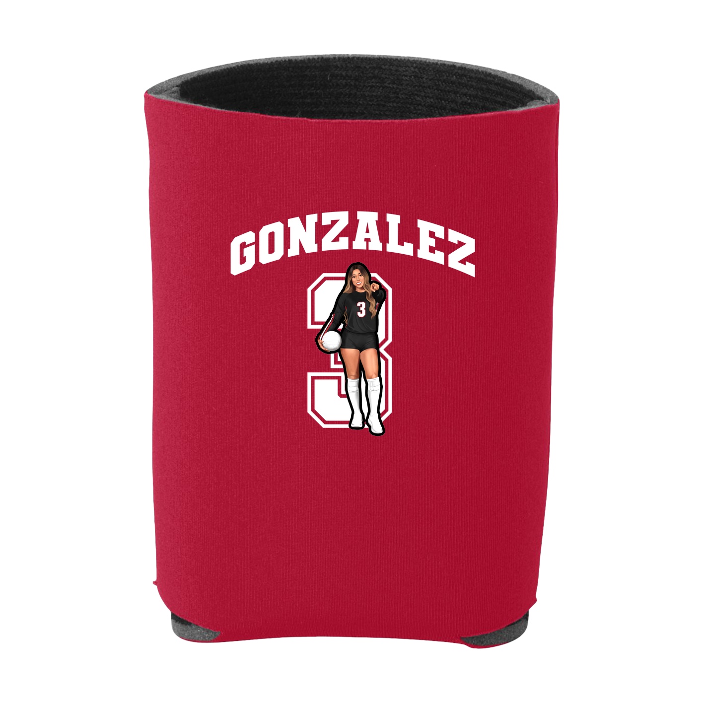 Can Holder — Number in Red