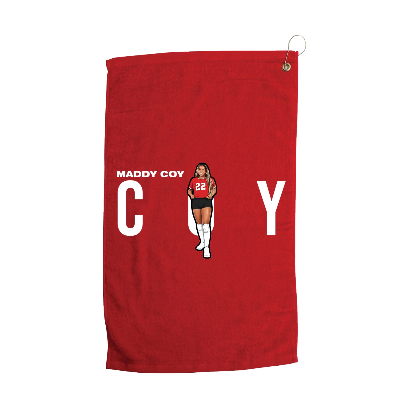 Golf Towel — Player Name in Red