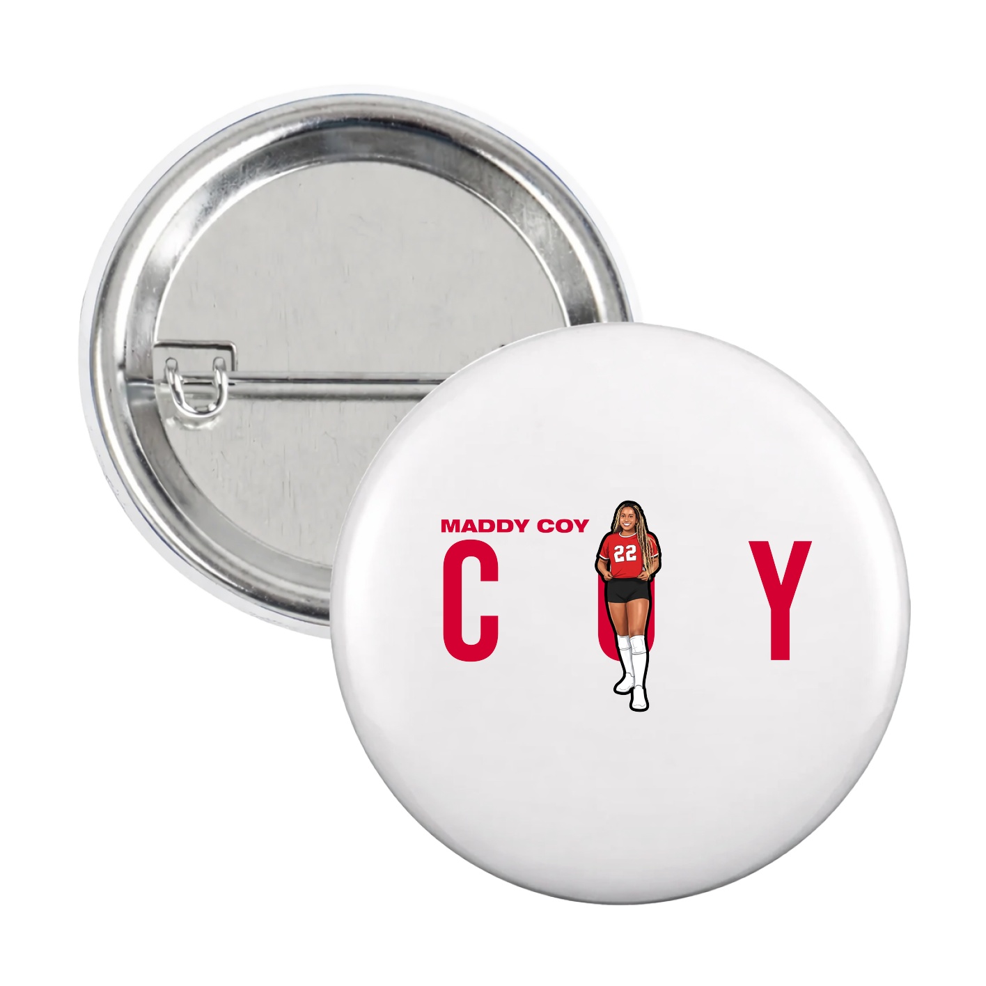 Game Day Button — Player Name in White