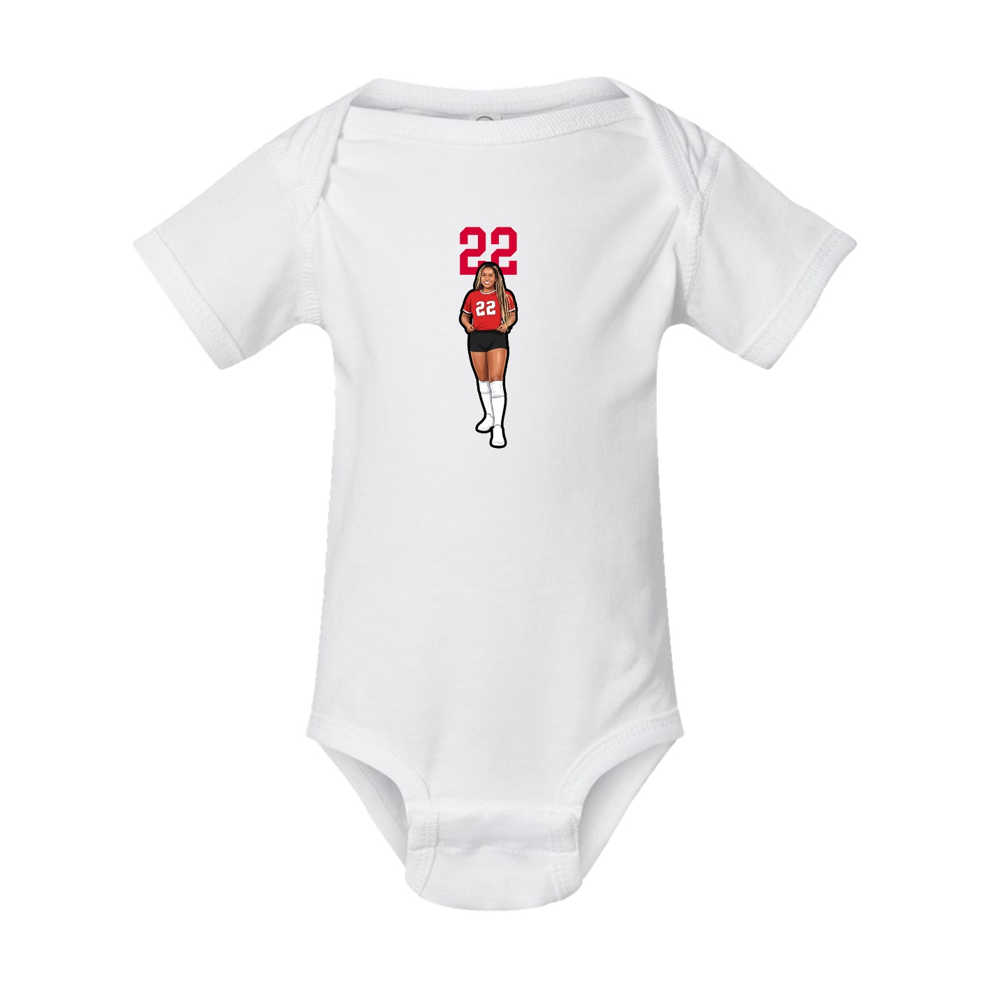 Baby Onesie — Number Top in White