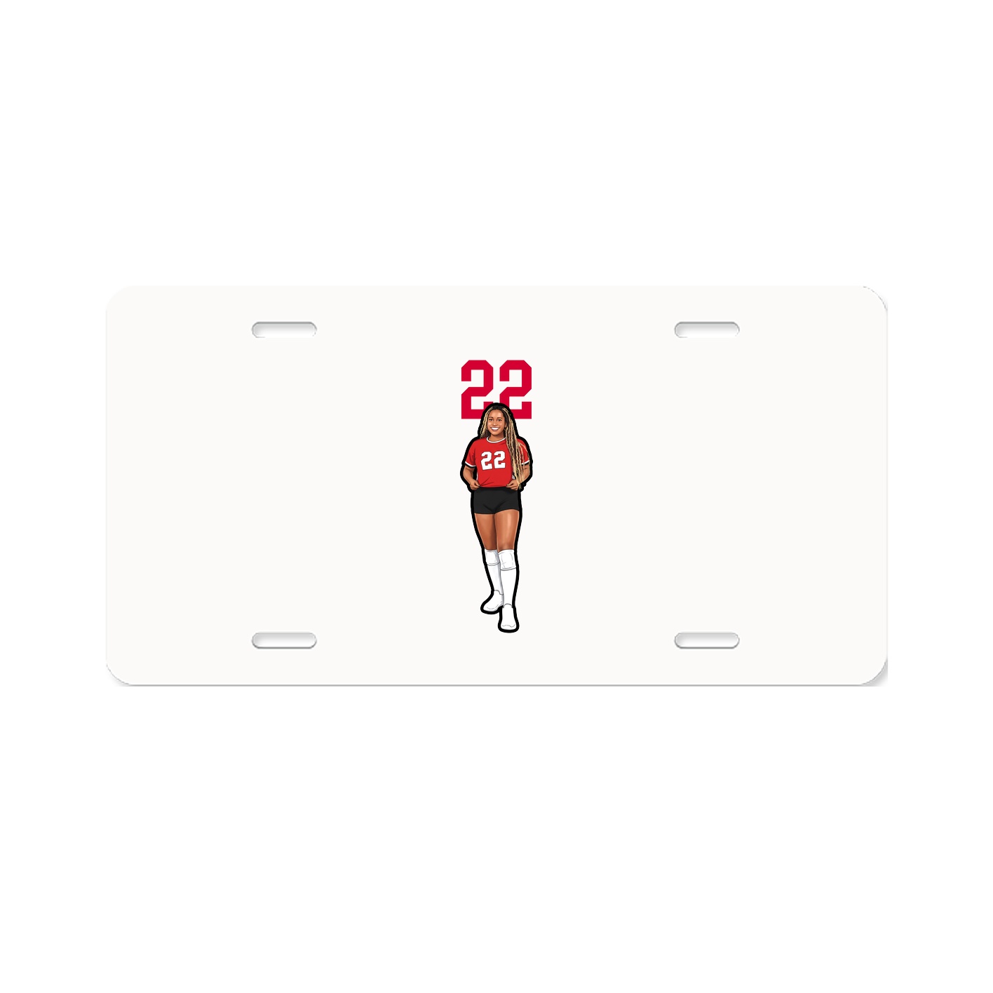 License Plate — Number Top in Classic