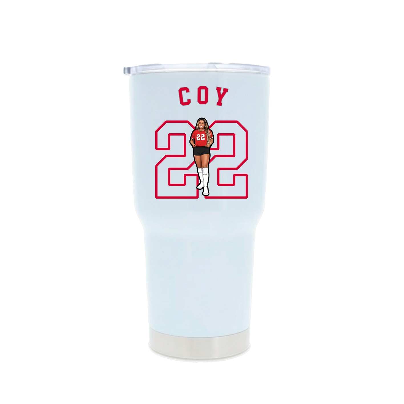 30oz Stainless Steel Tumbler — Shirsey Arch in White