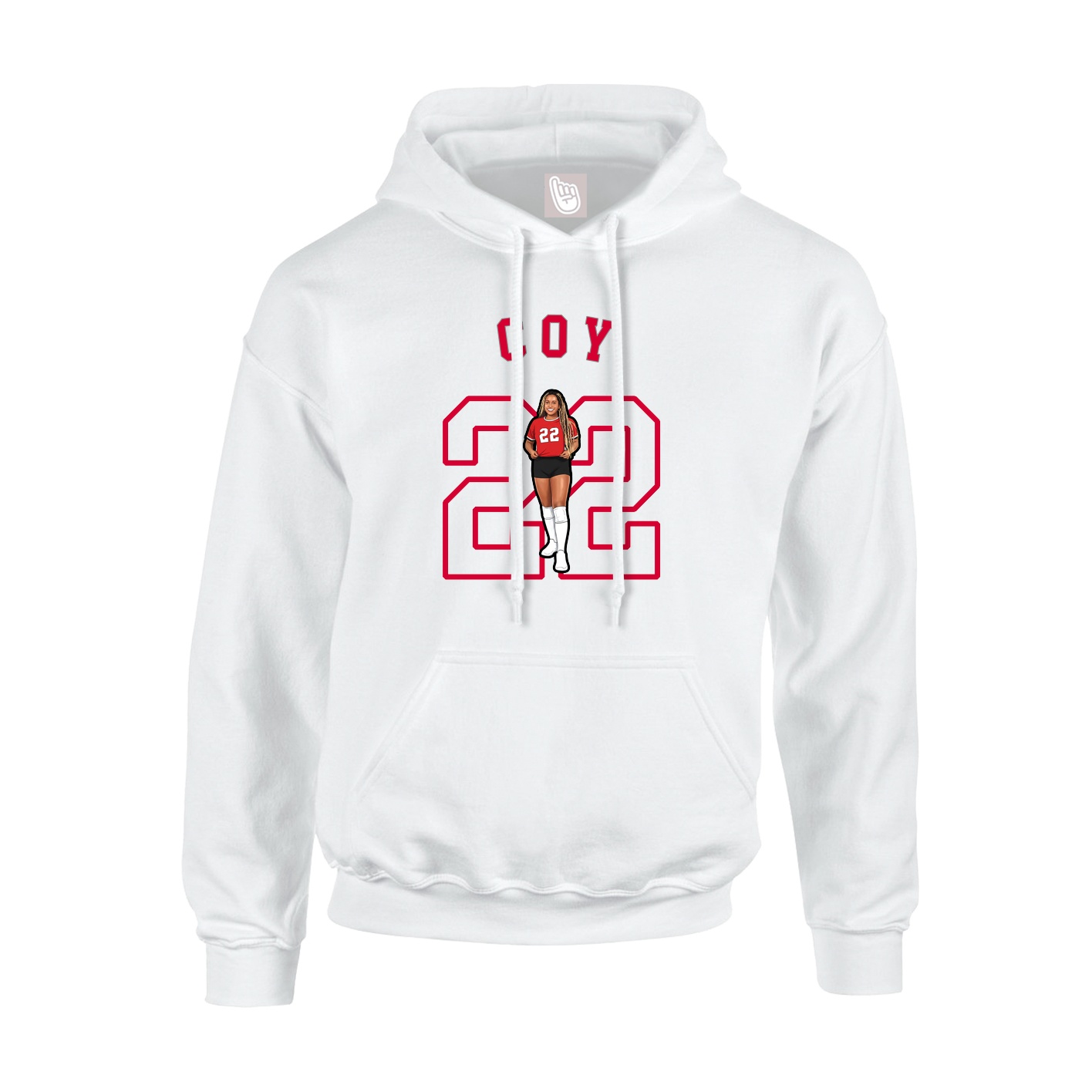 Hoodie — Shirsey Arch in White