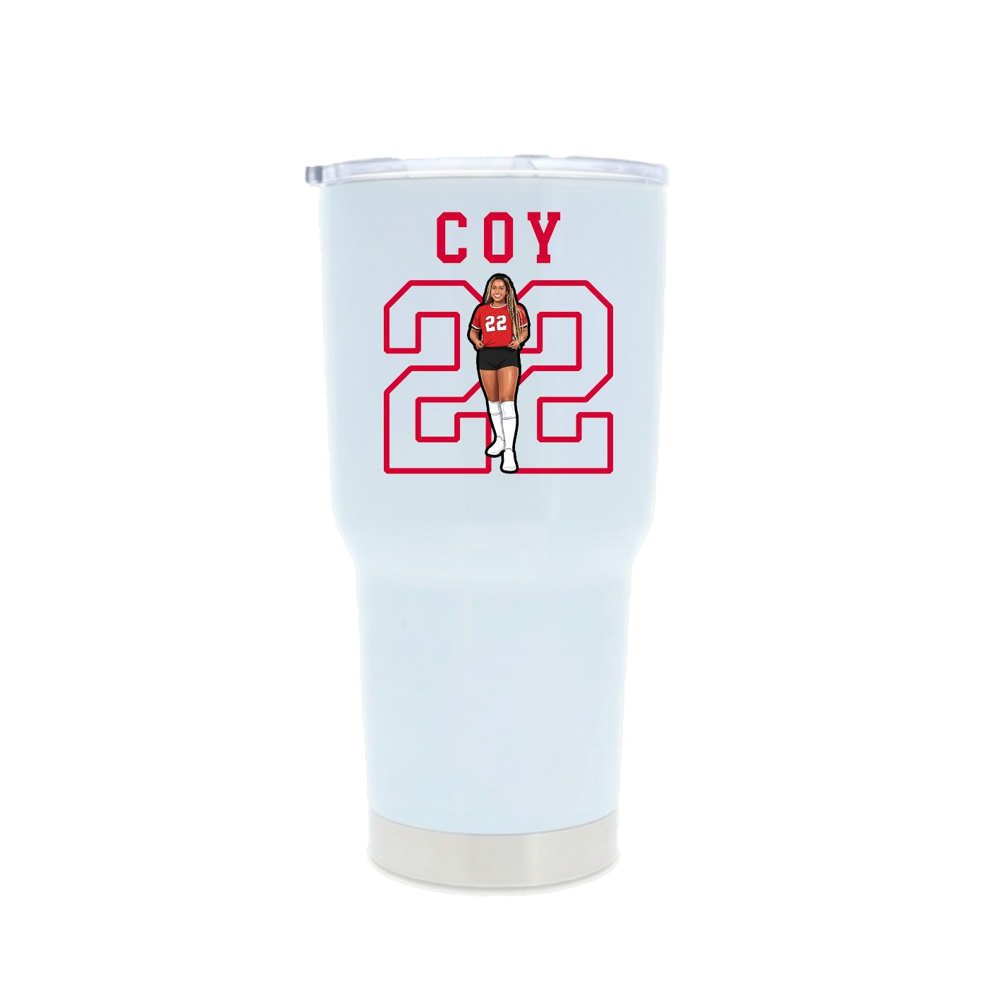 30oz Stainless Steel Tumbler — Shirsey in White