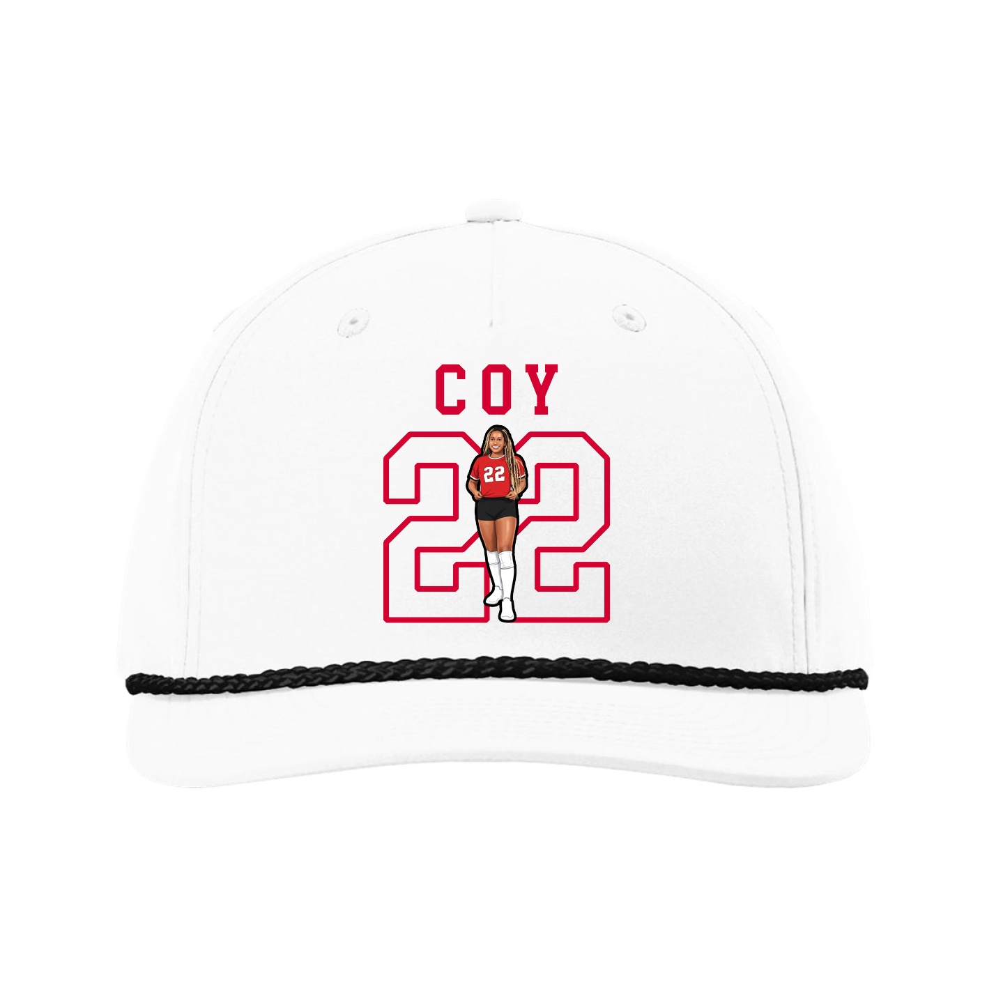 Five-Panel Classic Rope Cap — Shirsey in White