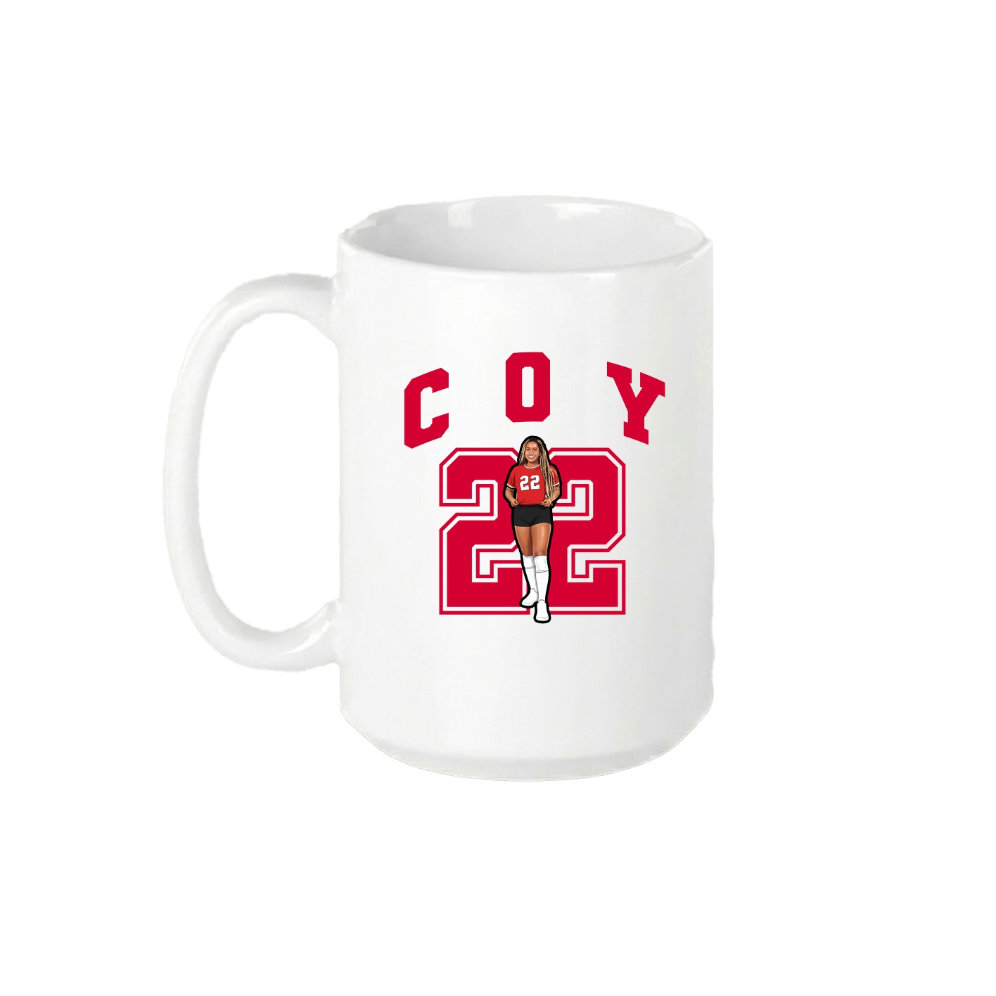 15oz Coffee Mug — Number in White