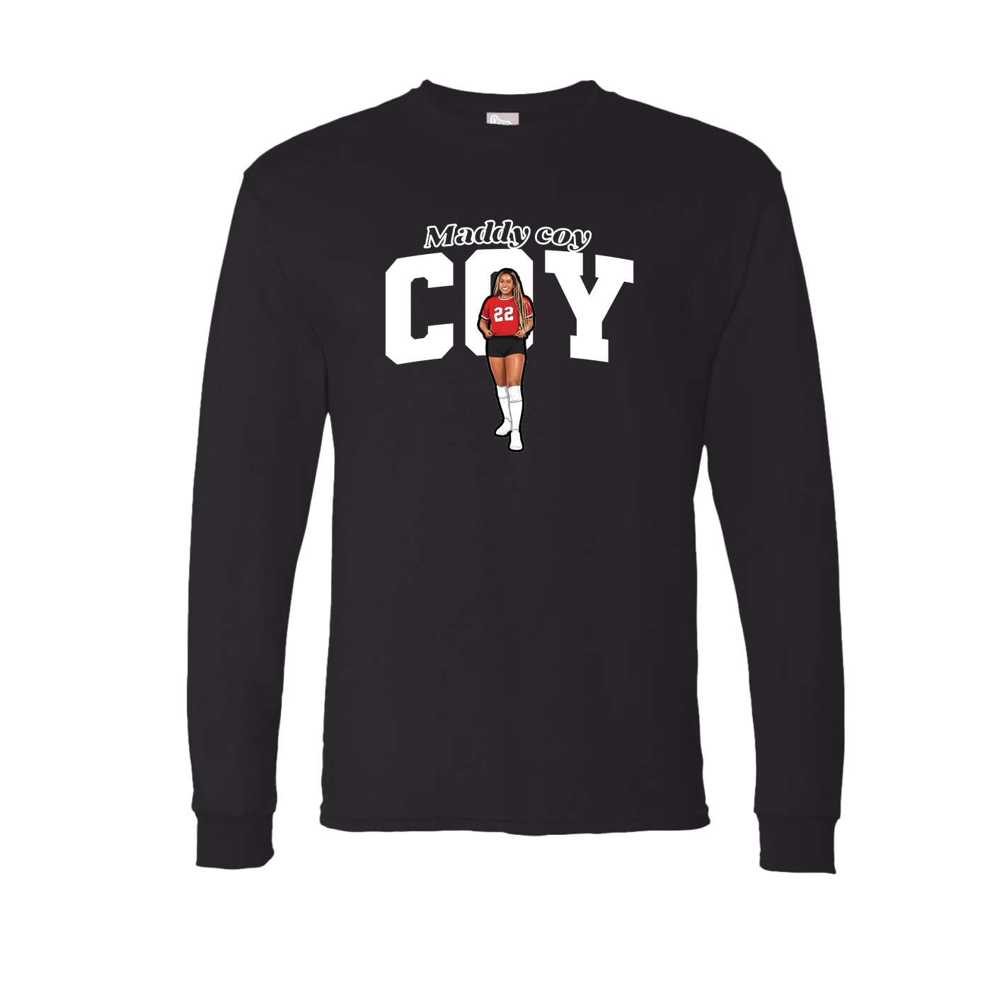 Long Sleeve Tee — Name Arch in Black