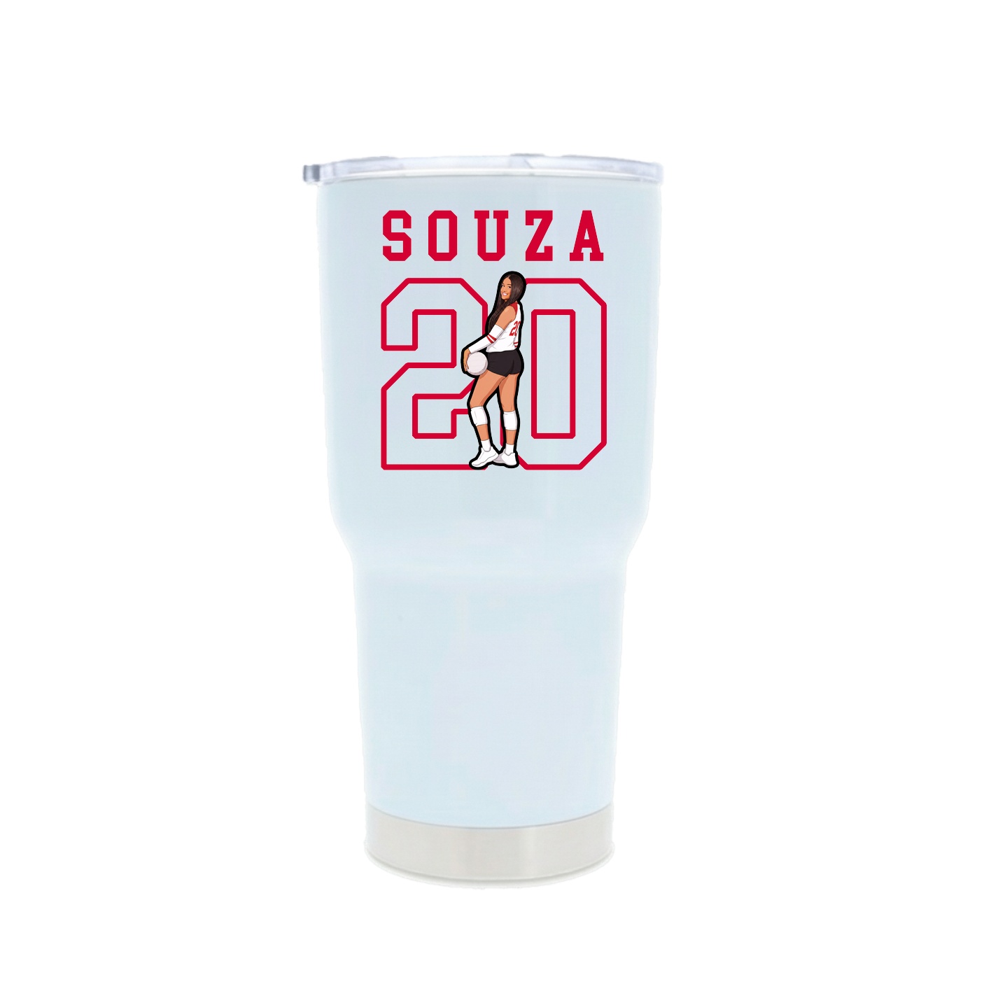 30oz Stainless Steel Tumbler — Shirsey in White