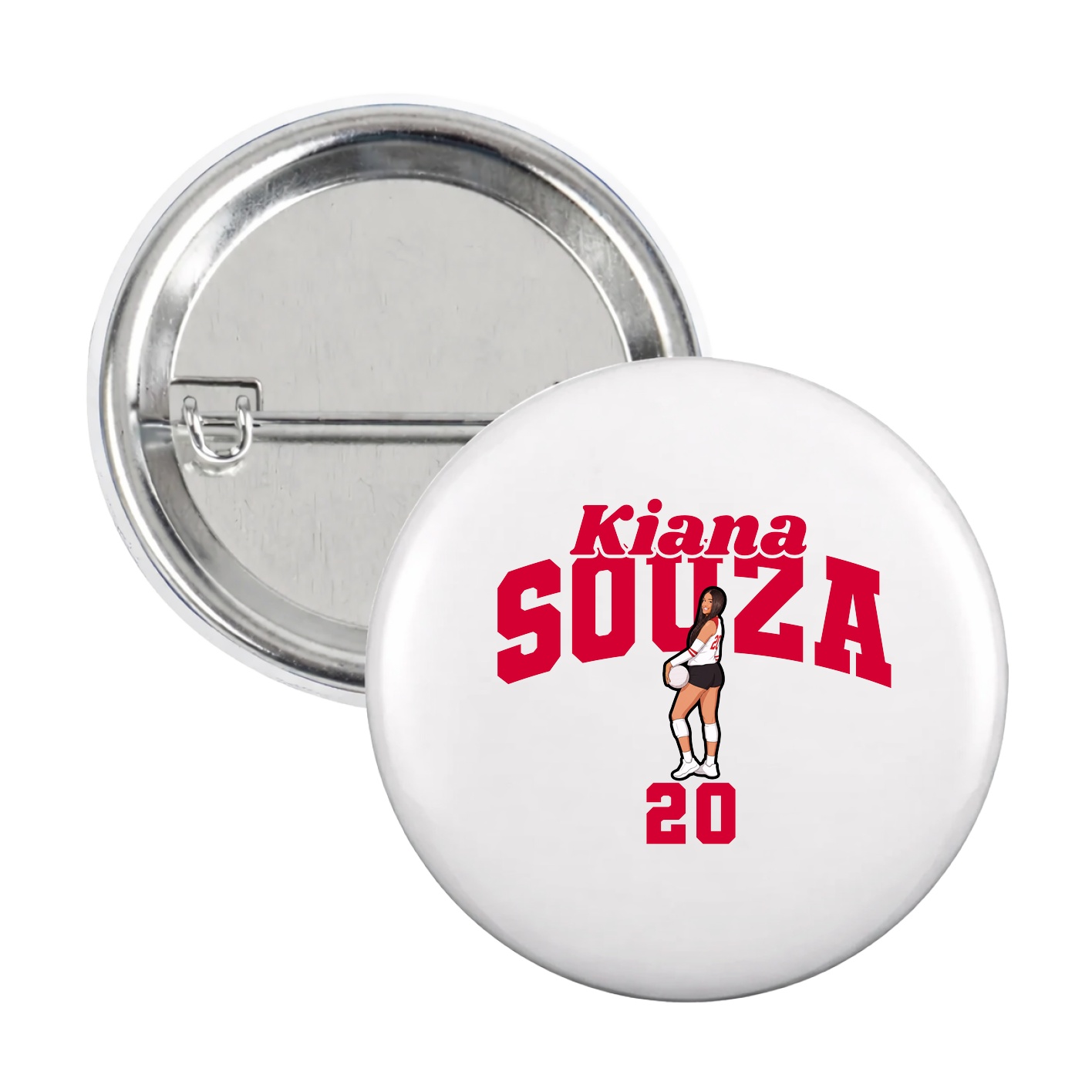Game Day Button — Signature Arch in White