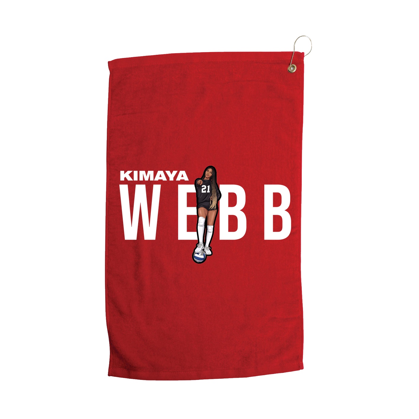 Golf Towel — Player Name in Red