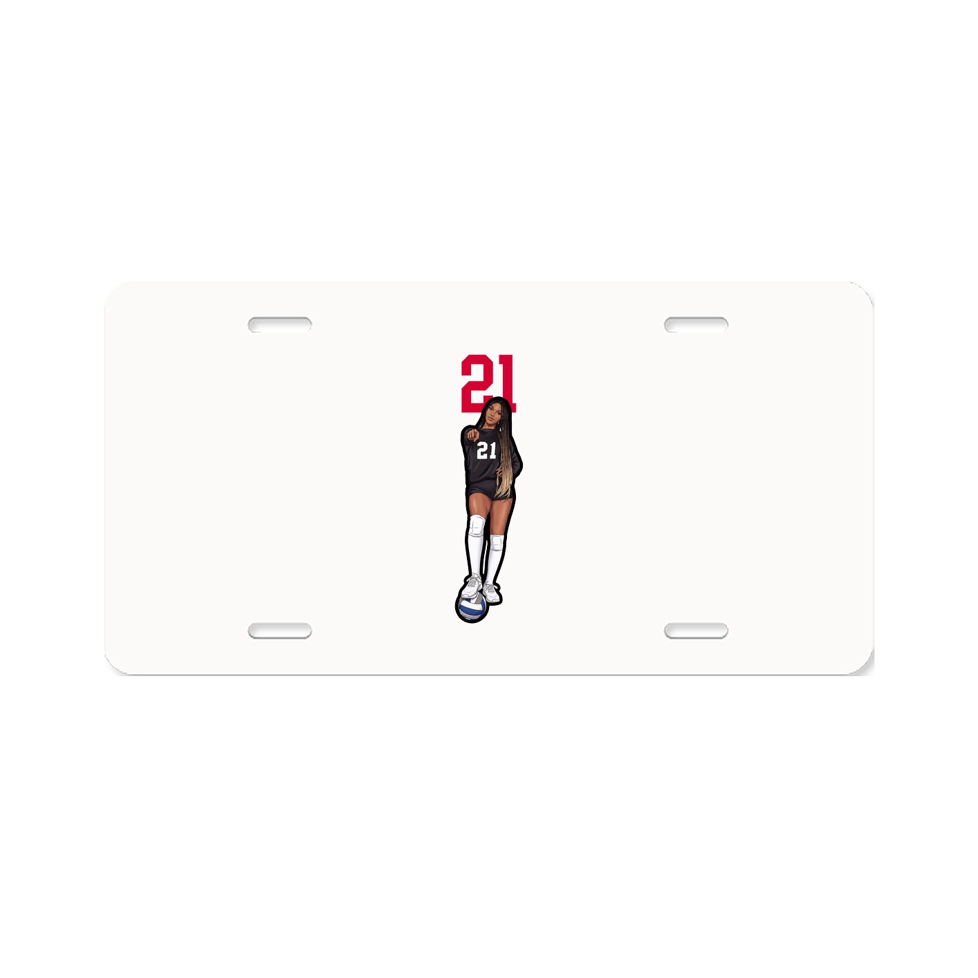 License Plate — Number Top in Classic